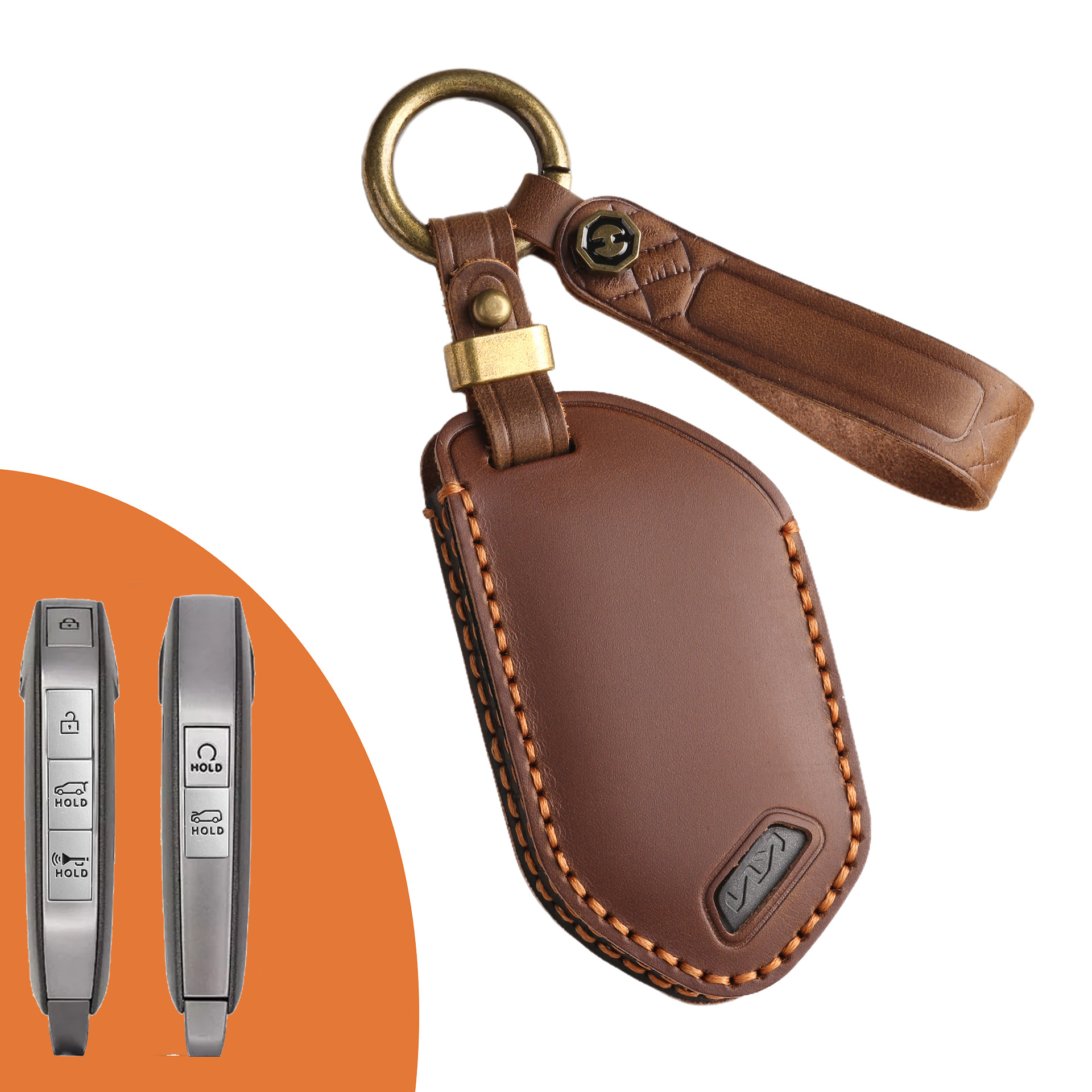Key Fob Cover For Kia Sorento,Crazy Horse Leather
