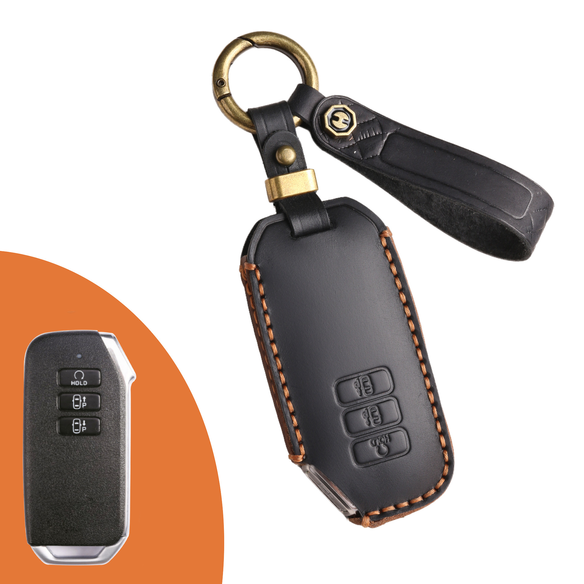 Key Fob Cover For Kia Forte,Crazy Horse Leather
