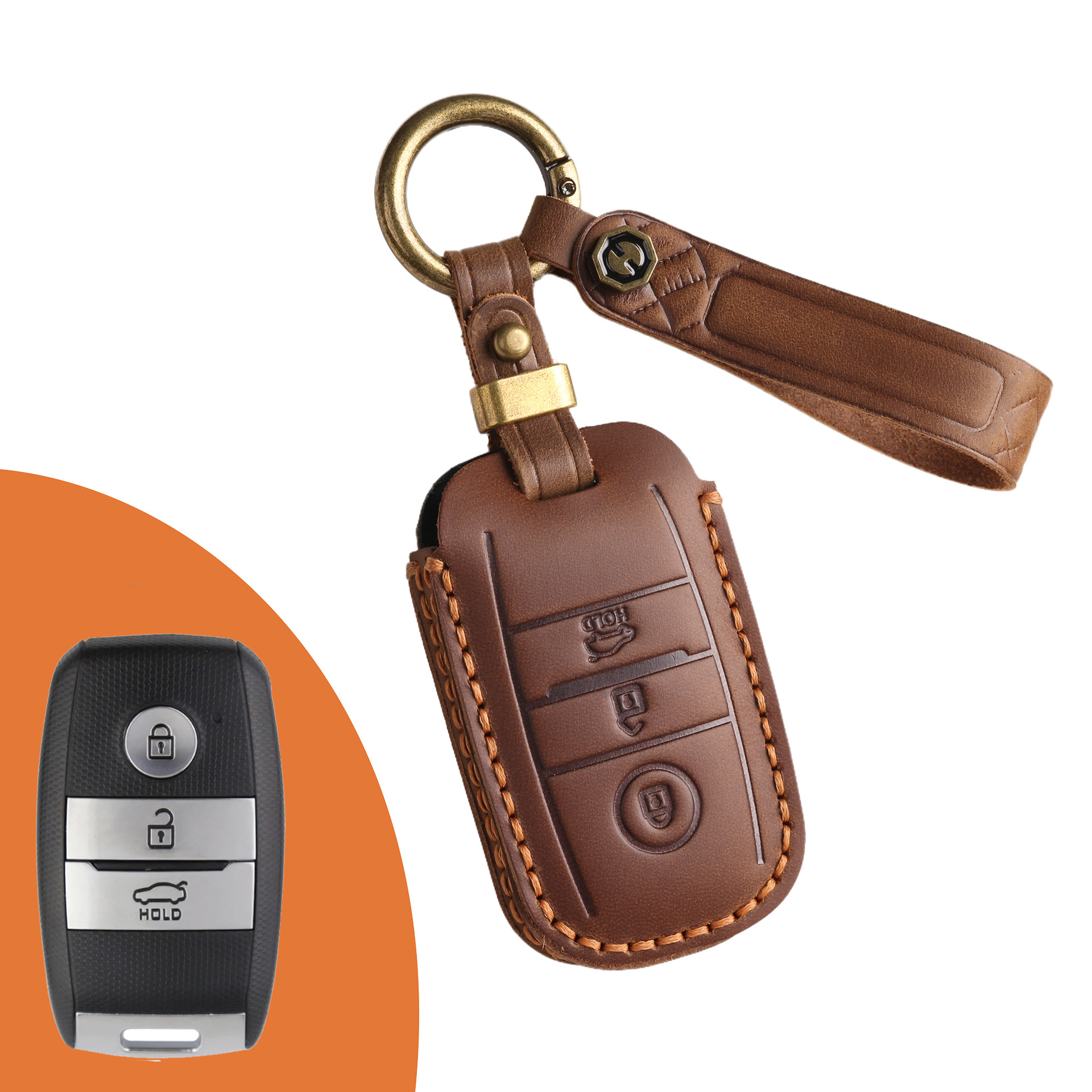 Key Fob Cover For Kia,Crazy Horse Leather