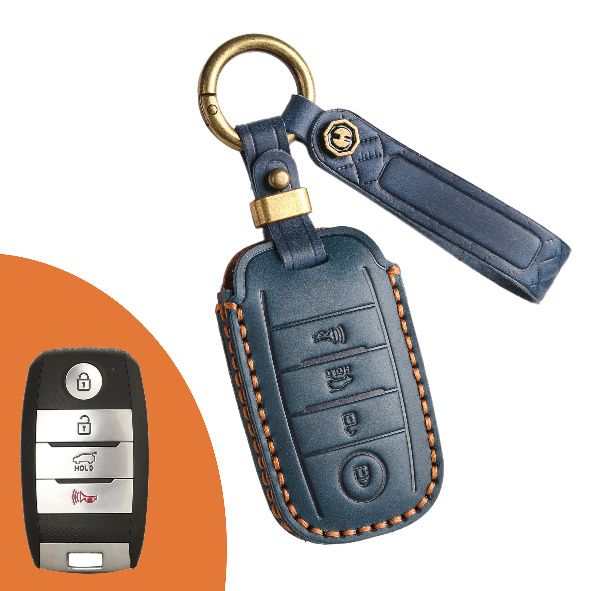 Key Fob Cover For Kia,Crazy Horse Leather