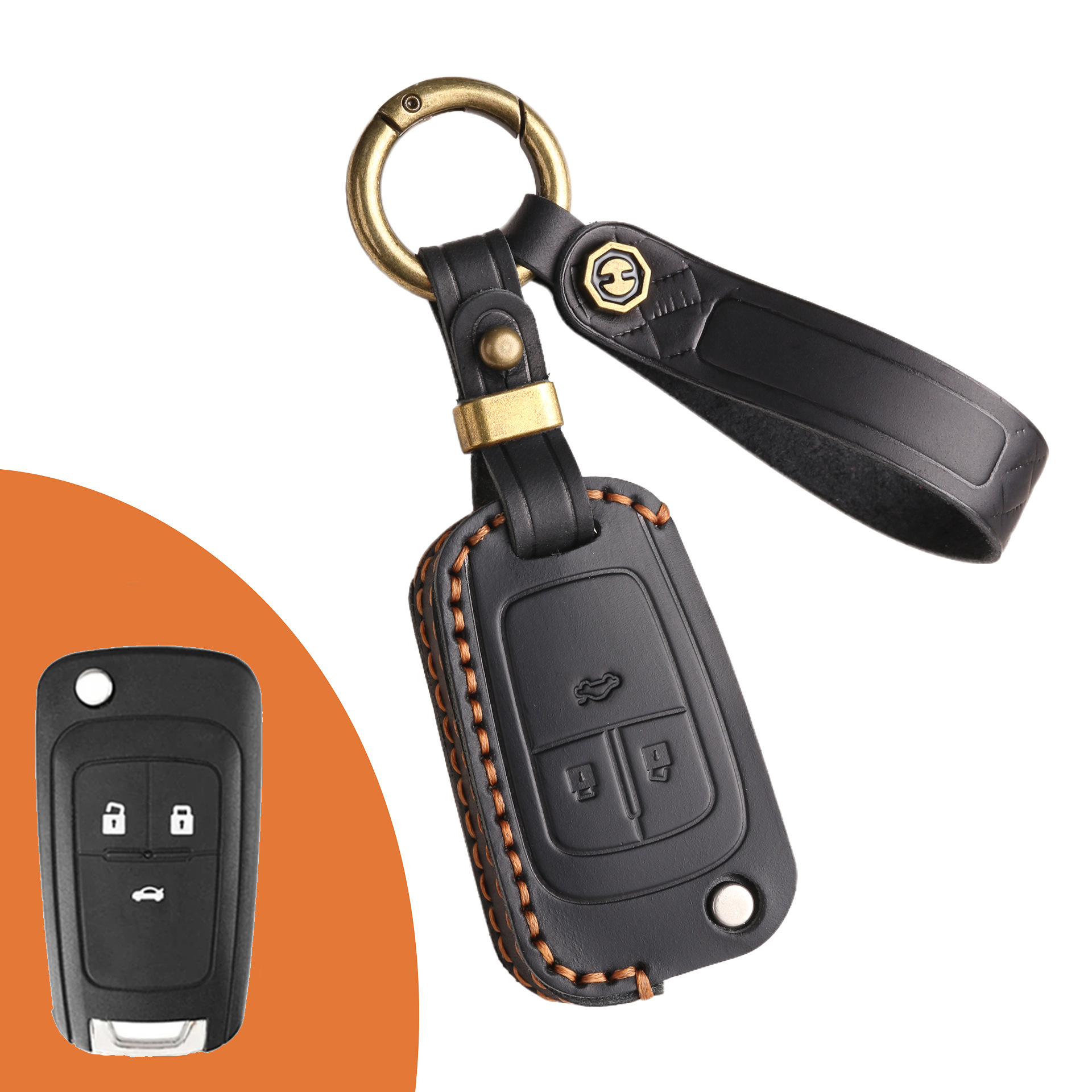 Key Fob Cover For Chevy,Crazy Horse Leather
