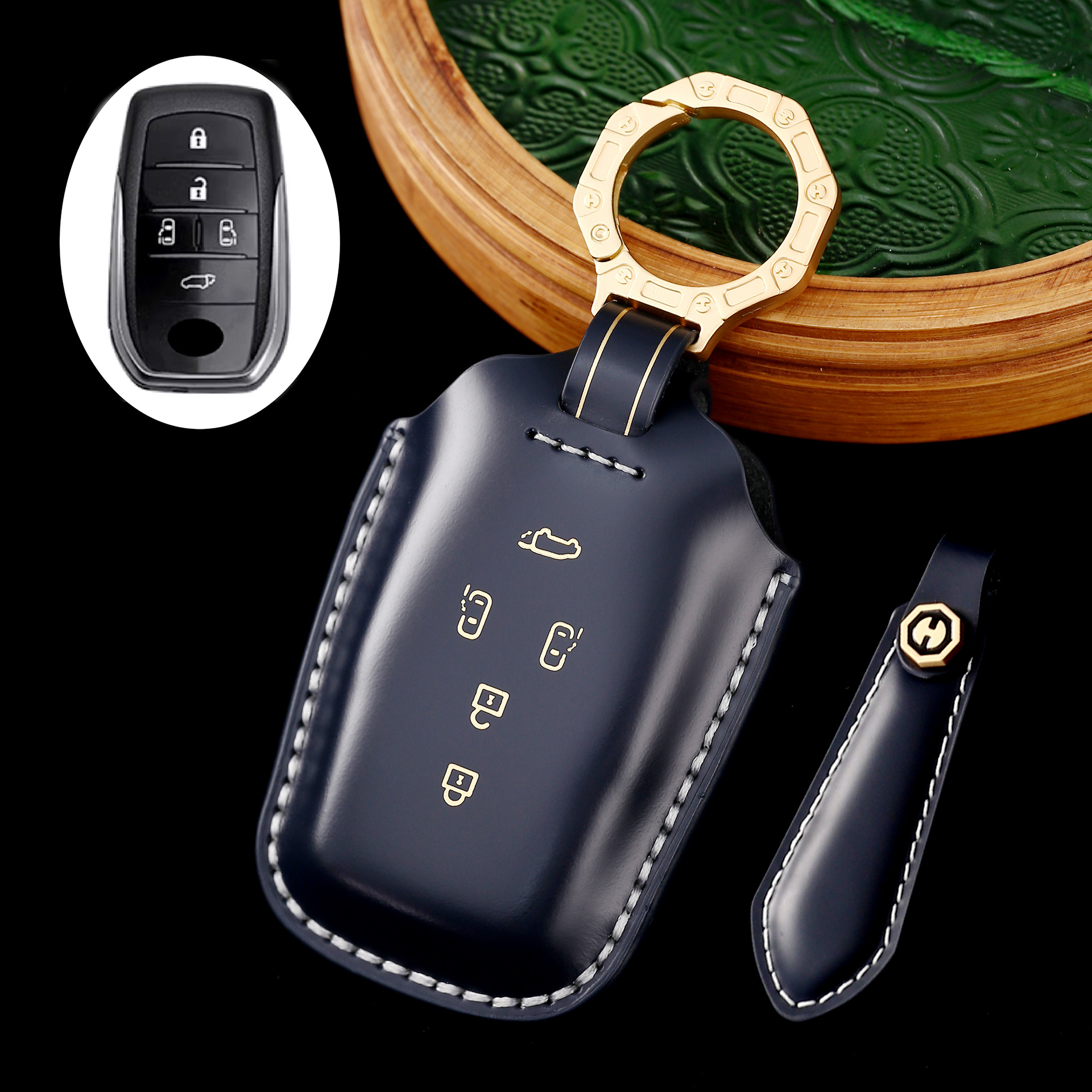 Key Fob Cover For Toyota,Cordovan Leather