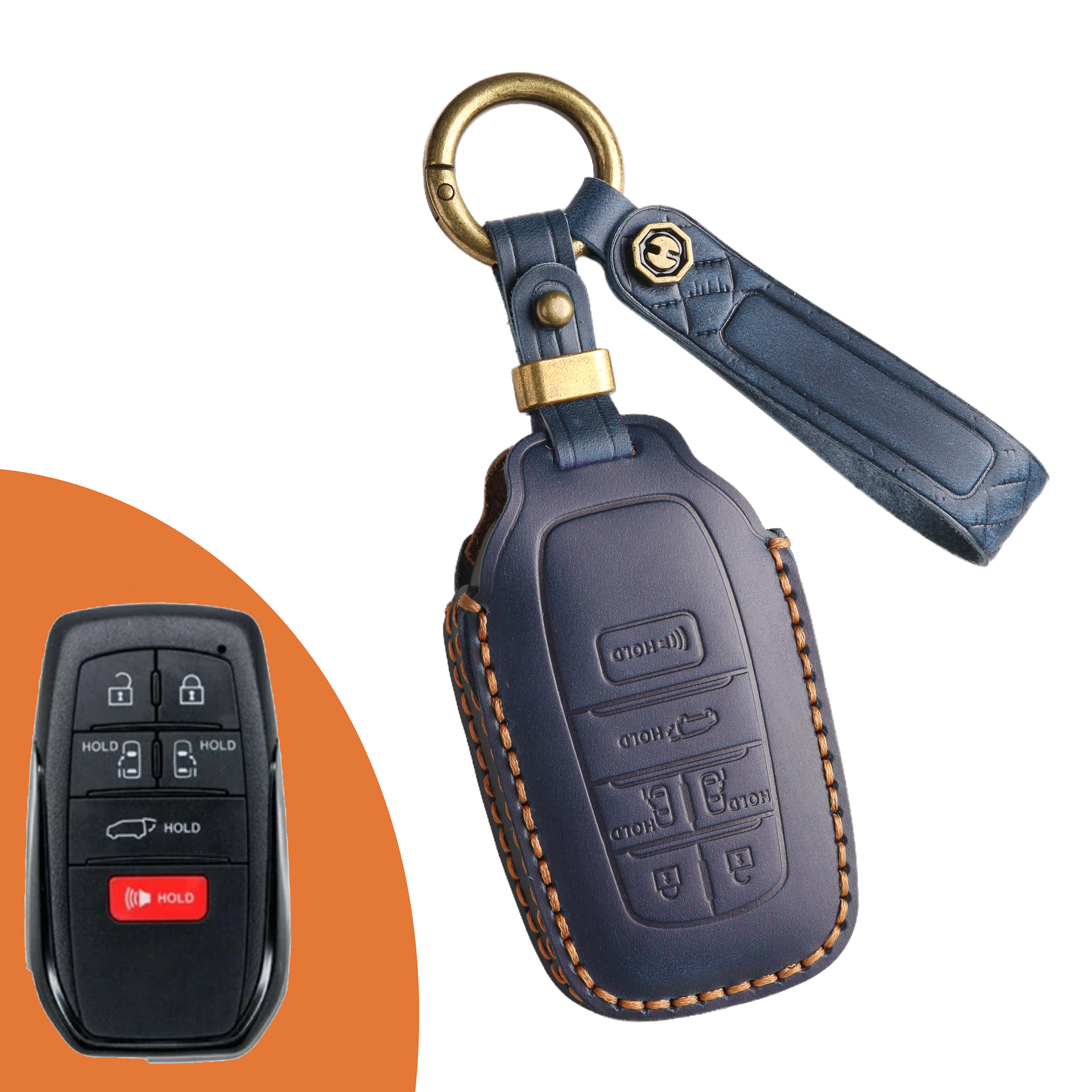 Key Fob Cover For TOYOTA ,Crazy Horse Leather