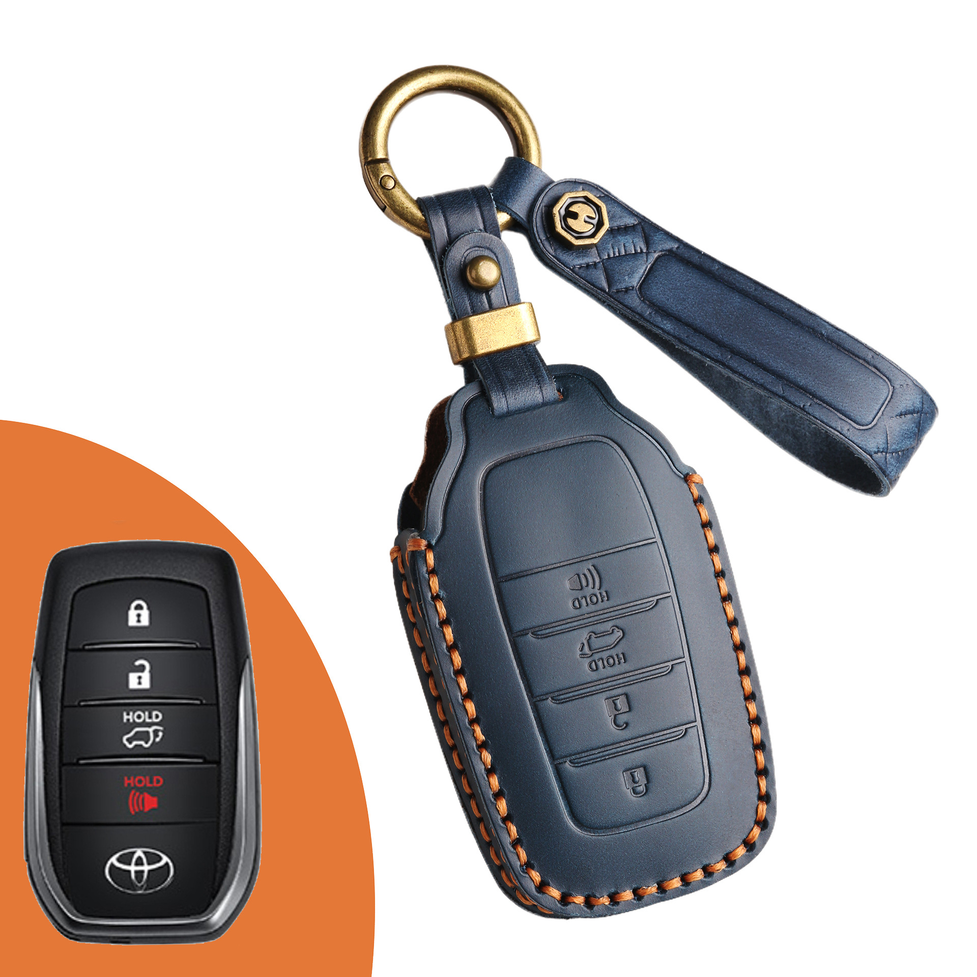 Key Fob Cover For TOYOTA ,Crazy Horse Leather
