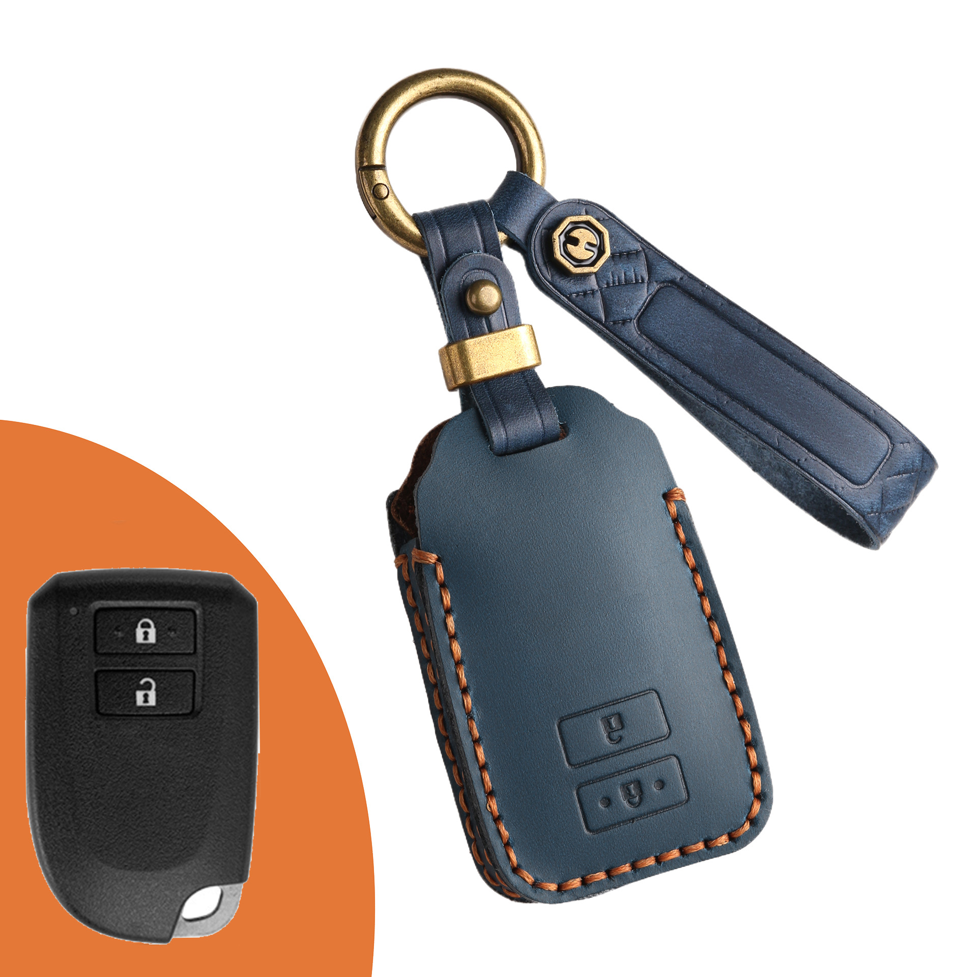 Key Fob Cover For TOYOTA Corolla,Crazy Horse Leather