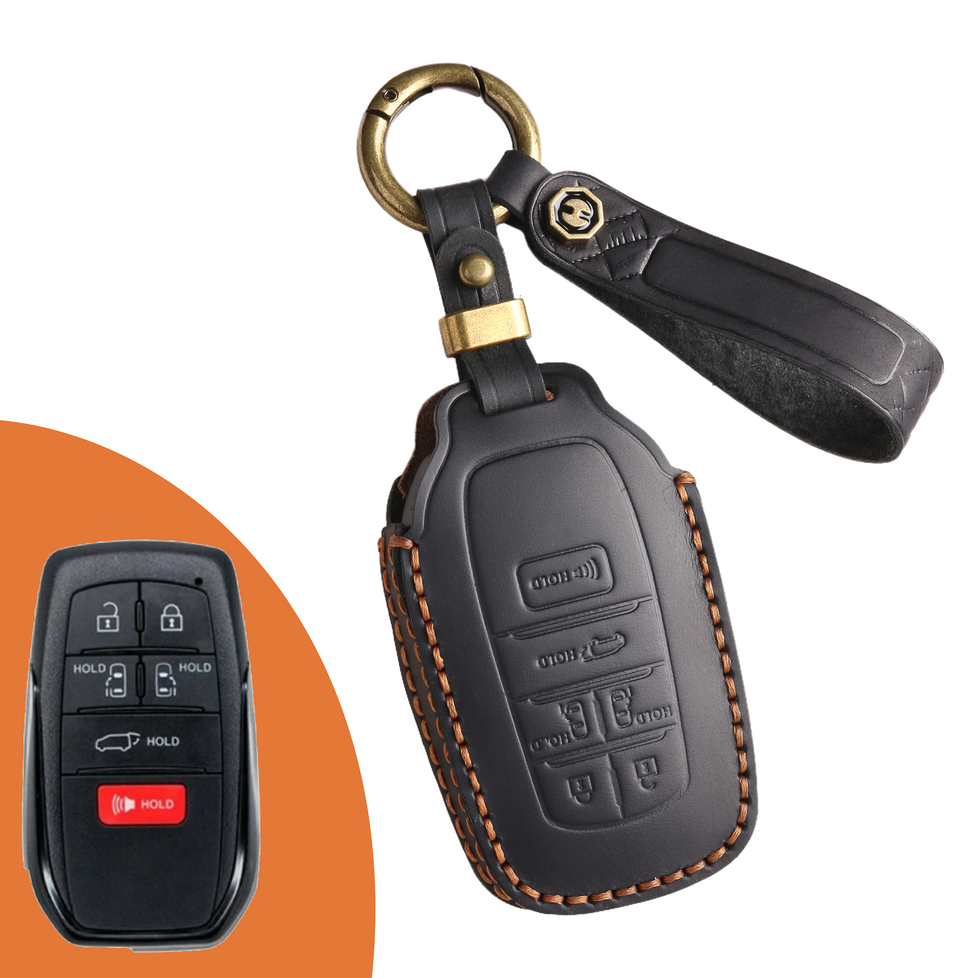Key Fob Cover For TOYOTA ,Crazy Horse Leather