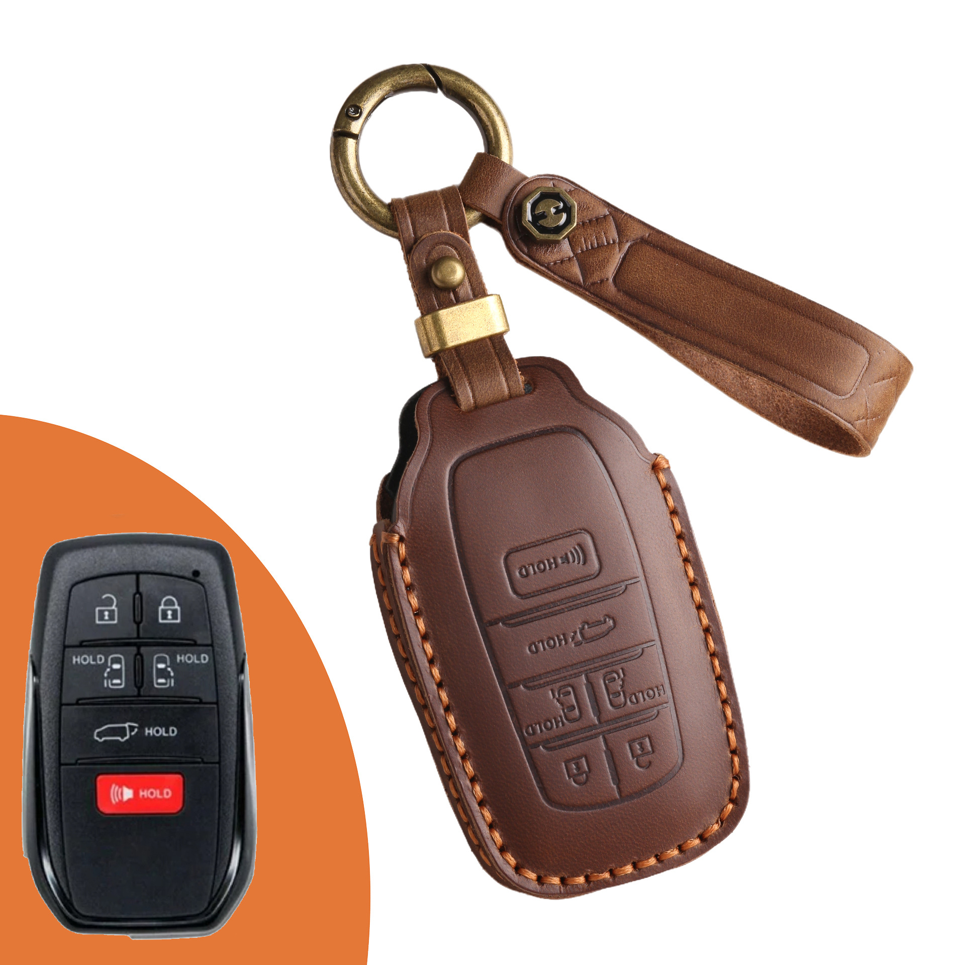 Key Fob Cover For TOYOTA ,Crazy Horse Leather
