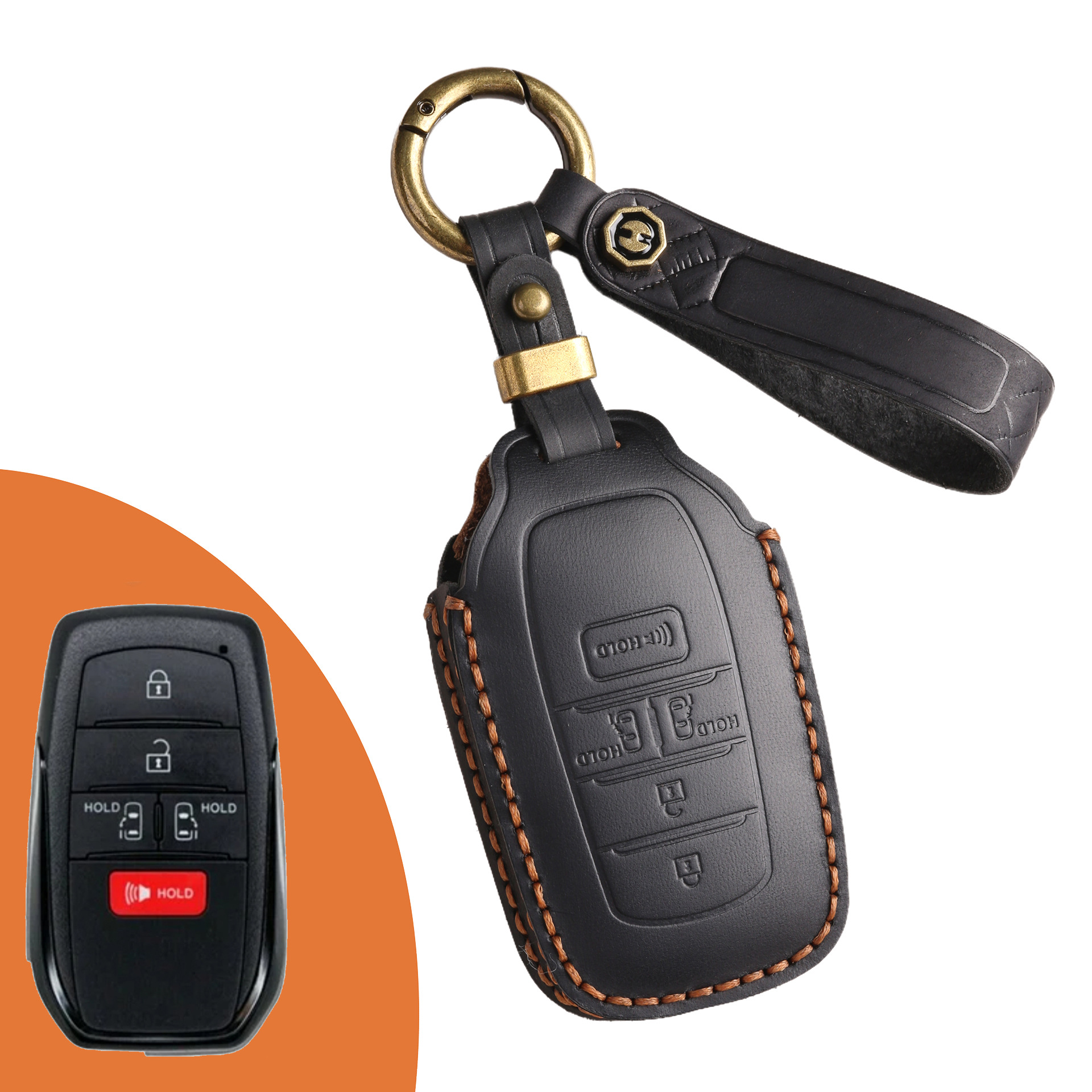 Key Fob Cover For TOYOTA ,Crazy Horse Leather