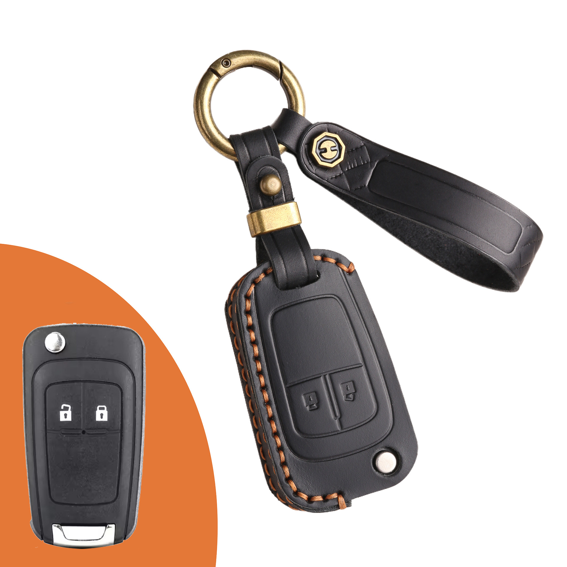 Key Fob Cover For Chevy,Crazy Horse Leather