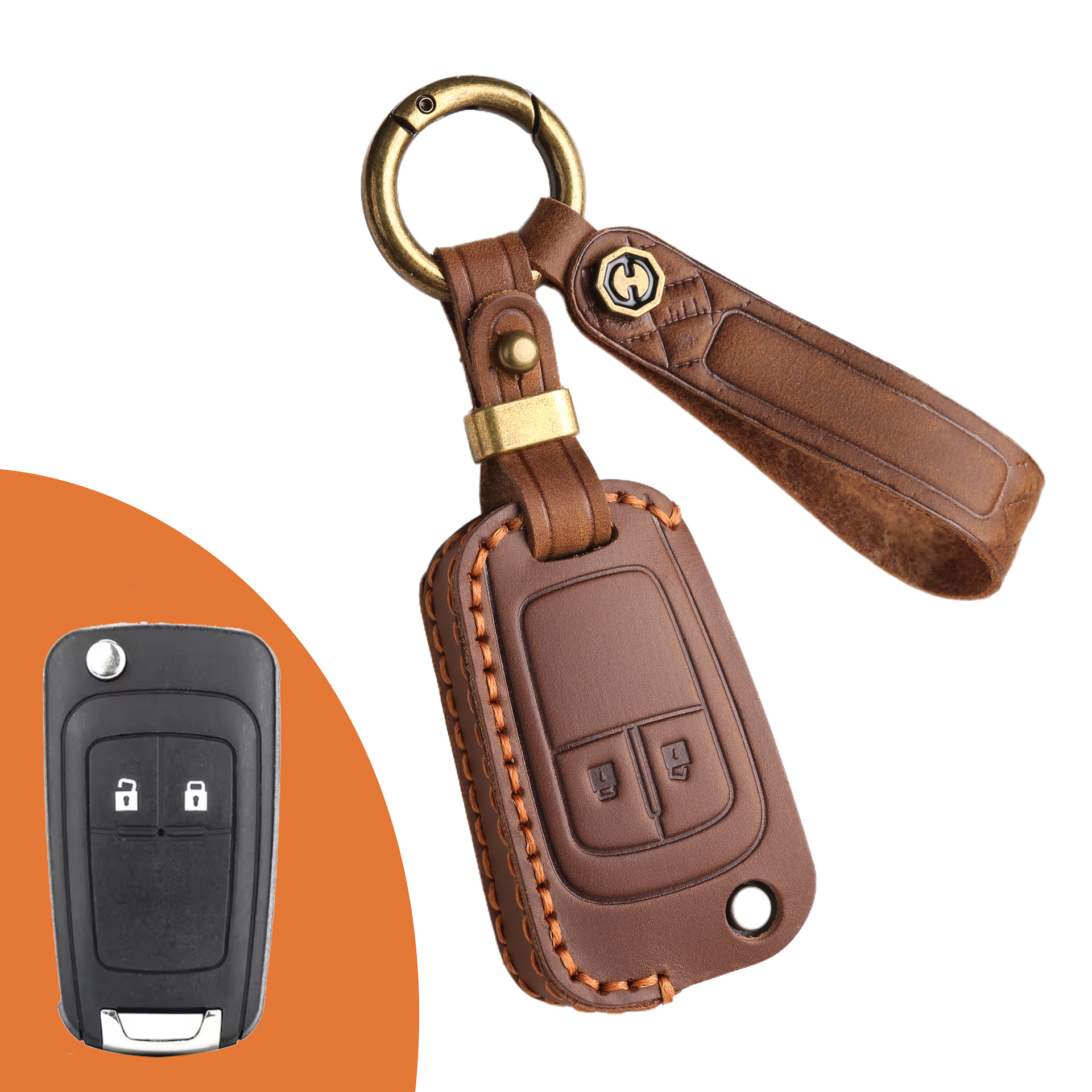 Key Fob Cover For Chevy,Crazy Horse Leather