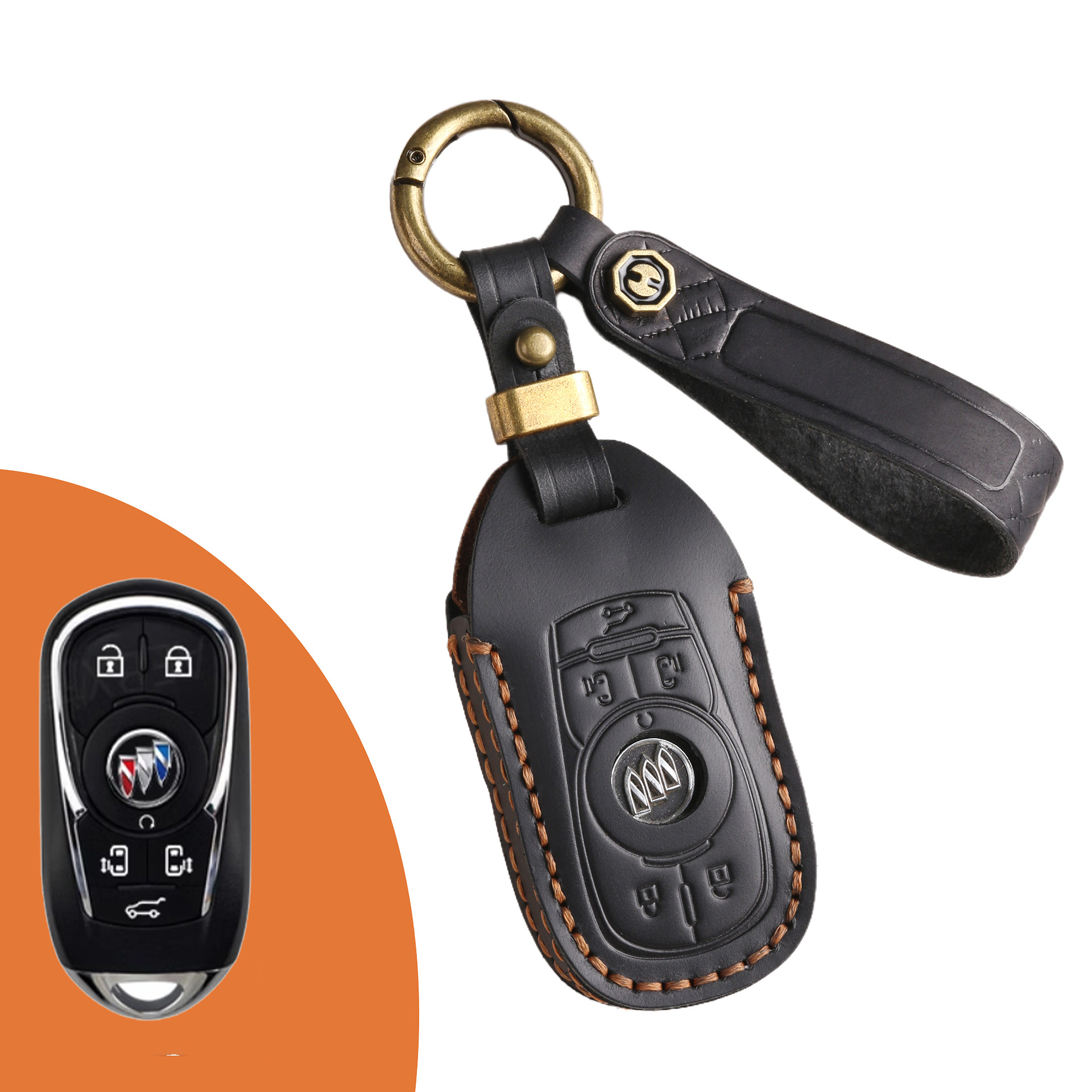 Key Fob Cover For Buick,Crazy Horse Leather