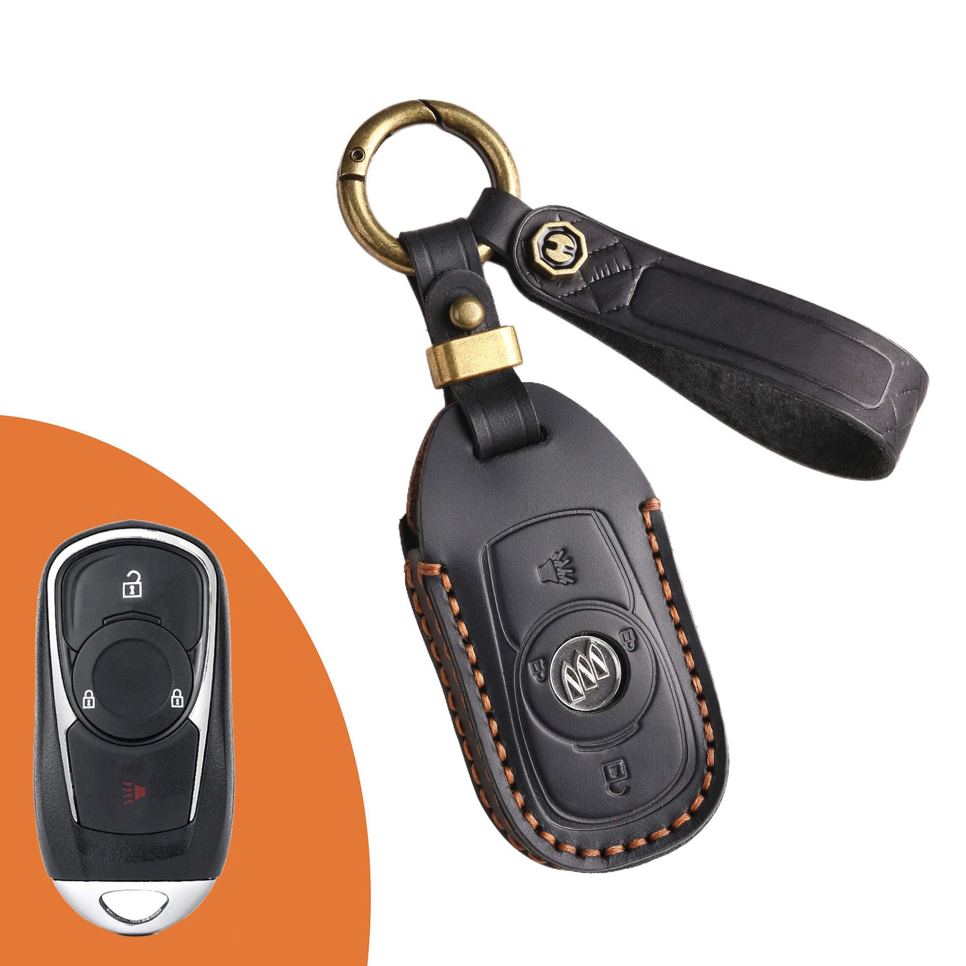 Key Fob Cover For Buick,Crazy Horse Leather