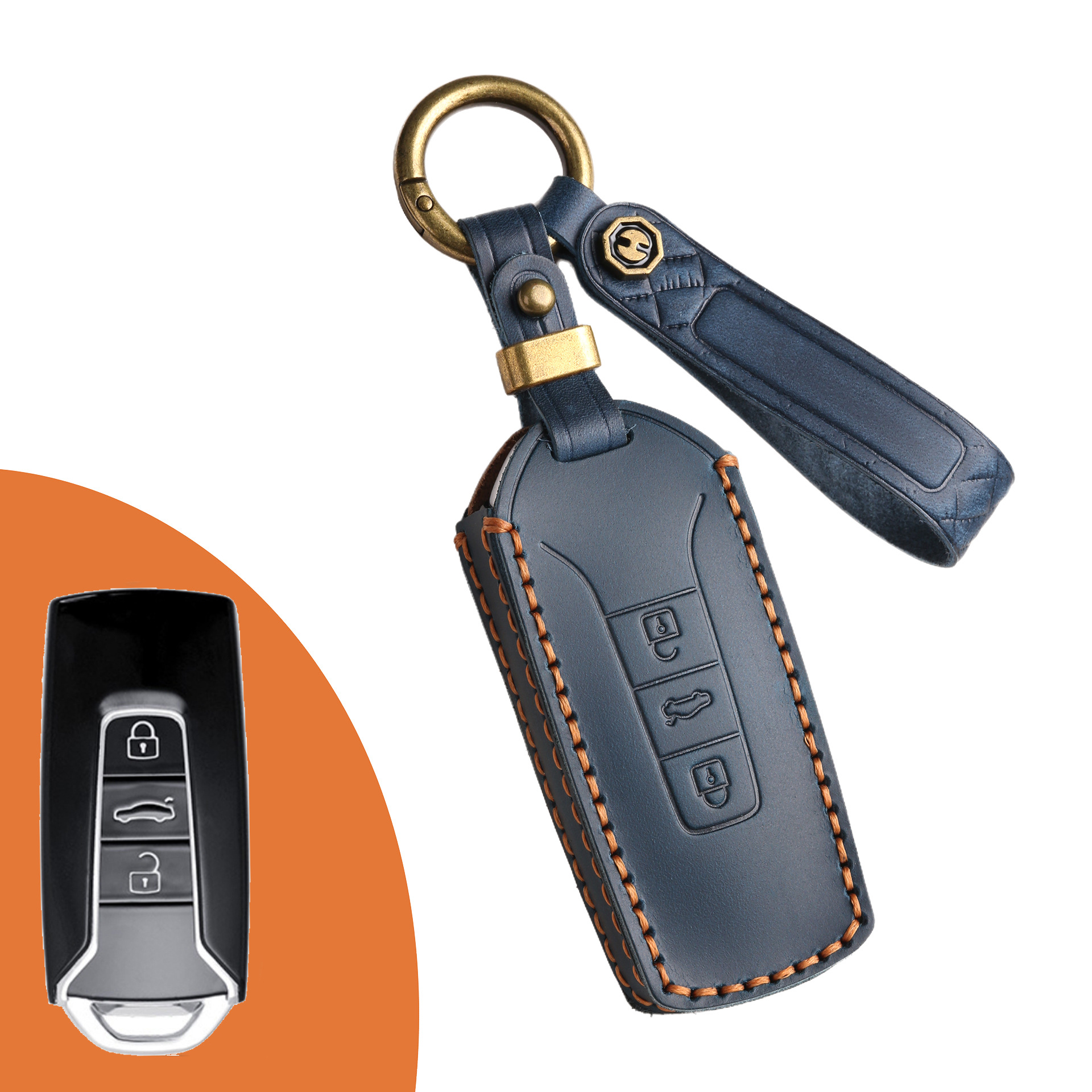 Key Fob Cover For Volkswagen Atlas,Crazy Horse Leather