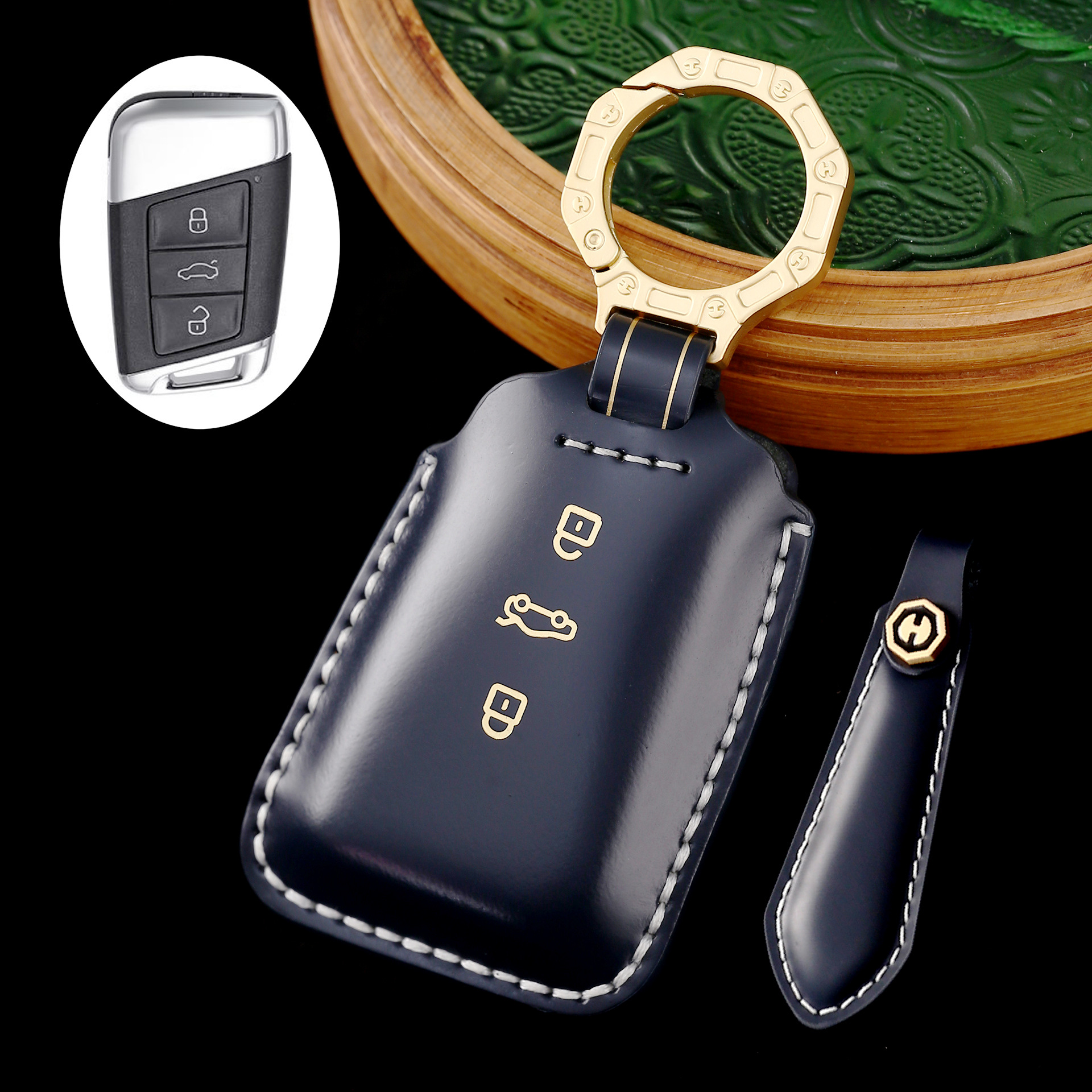 Key Fob Cover For VW,Cordovan Leather