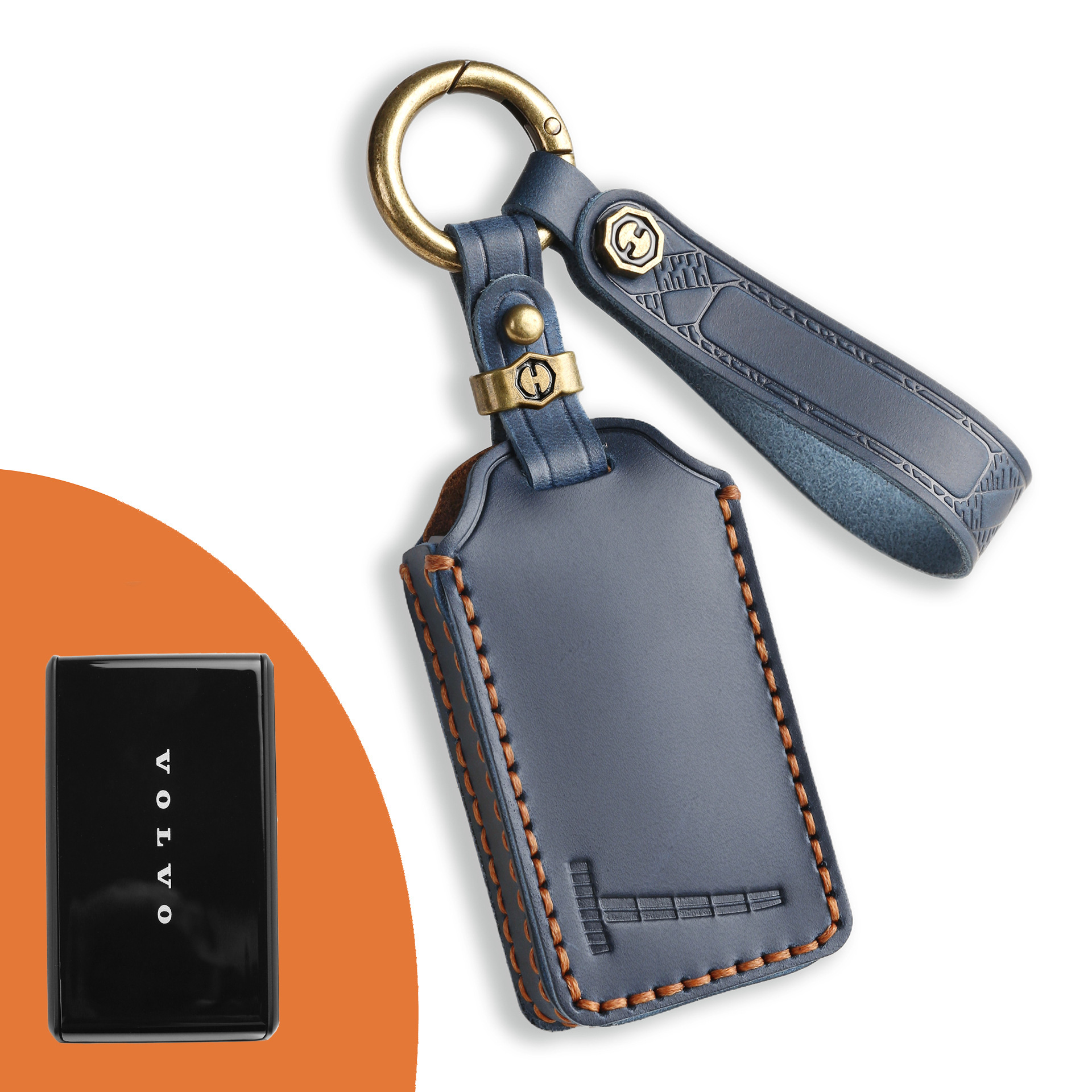 Key Fob Cover For Volvo XC60,Crazy Horse Leather