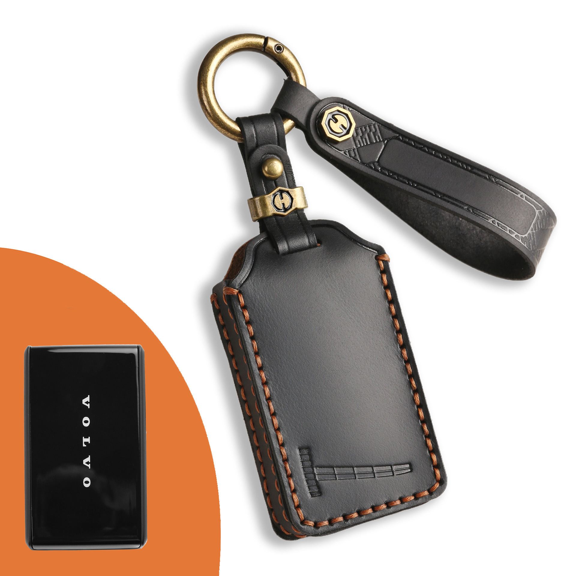 Key Fob Cover For Volvo XC60,Crazy Horse Leather