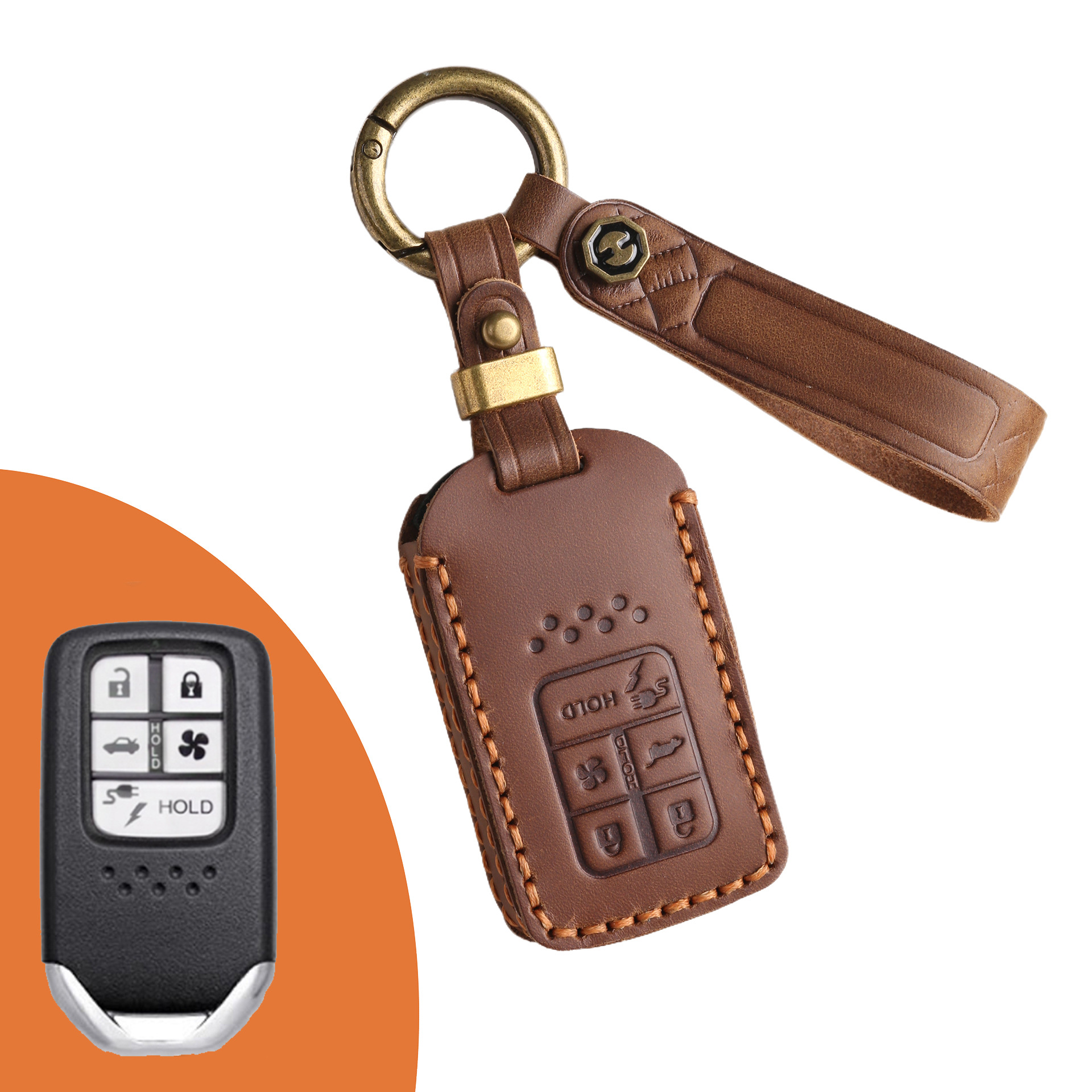Key Fob Cover For Honda,Crazy Horse Leather