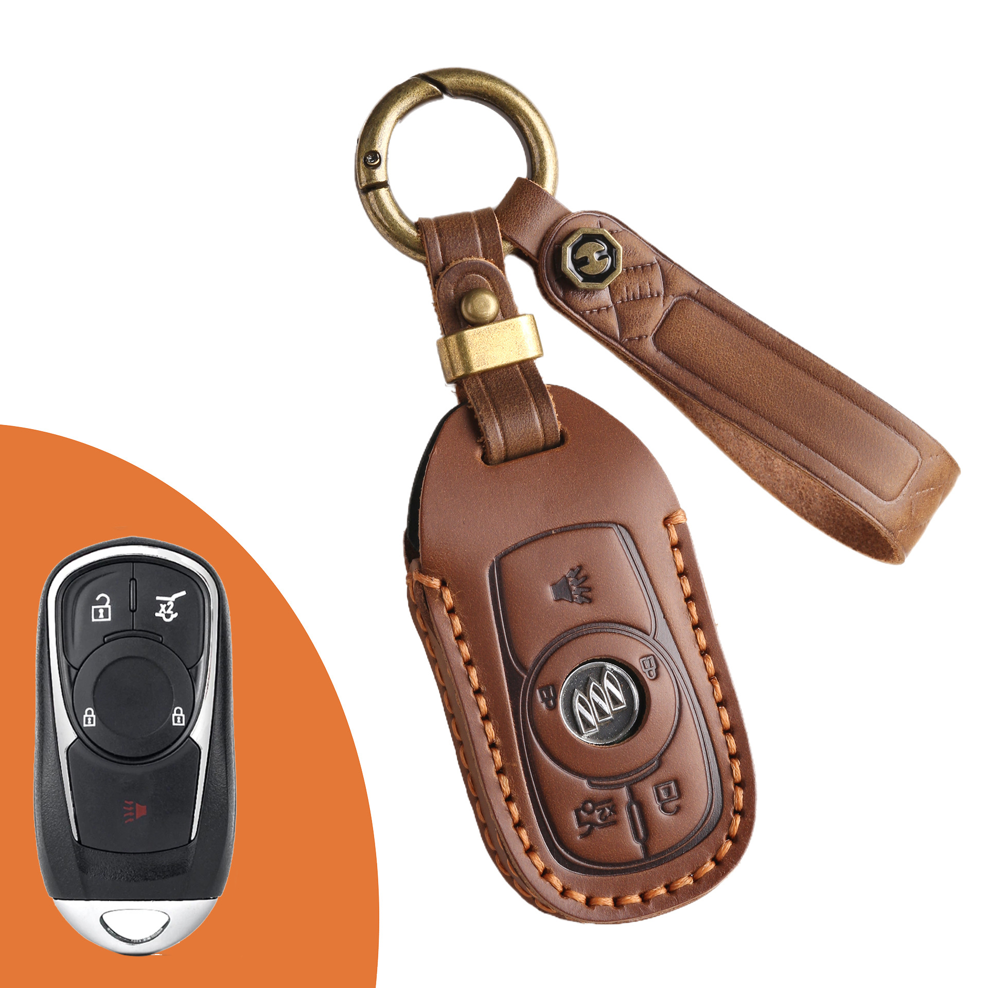 Key Fob Cover For Buick,Crazy Horse Leather