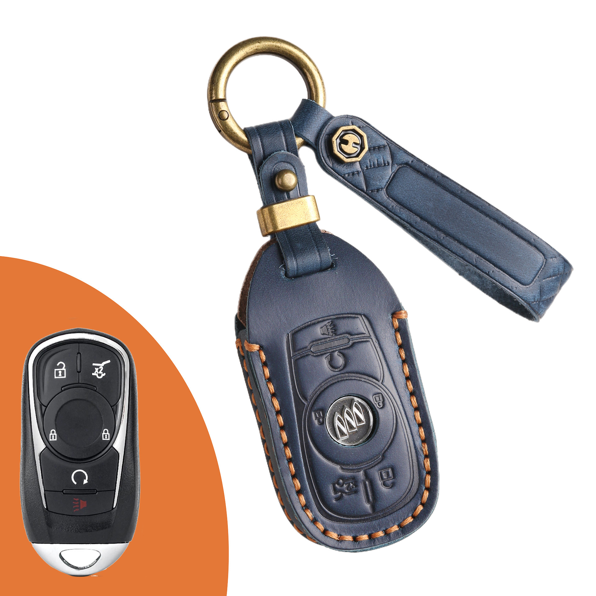 Key Fob Cover For Buick,Crazy Horse Leather