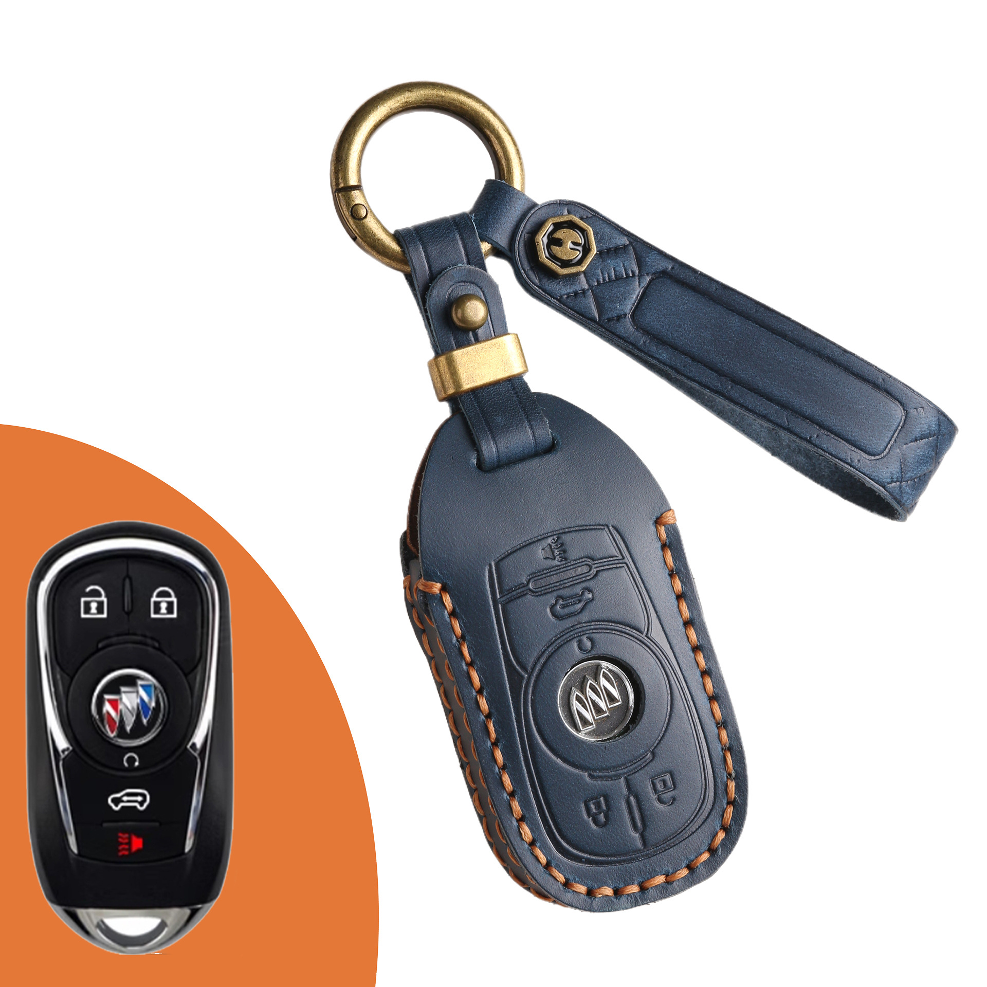 Key Fob Cover For Buick,Crazy Horse Leather