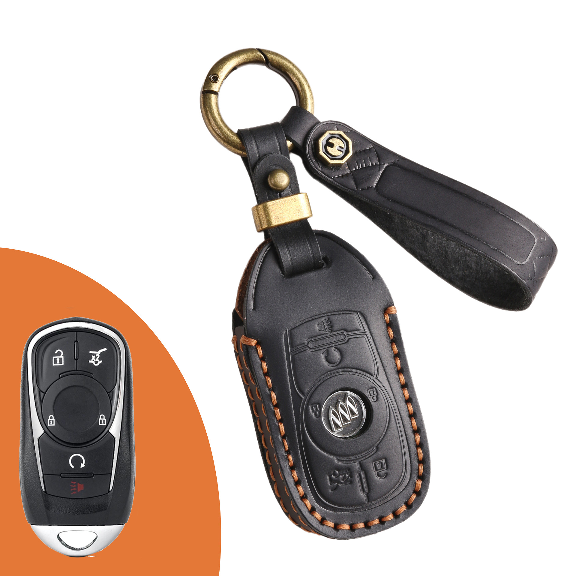 Key Fob Cover For Buick,Crazy Horse Leather