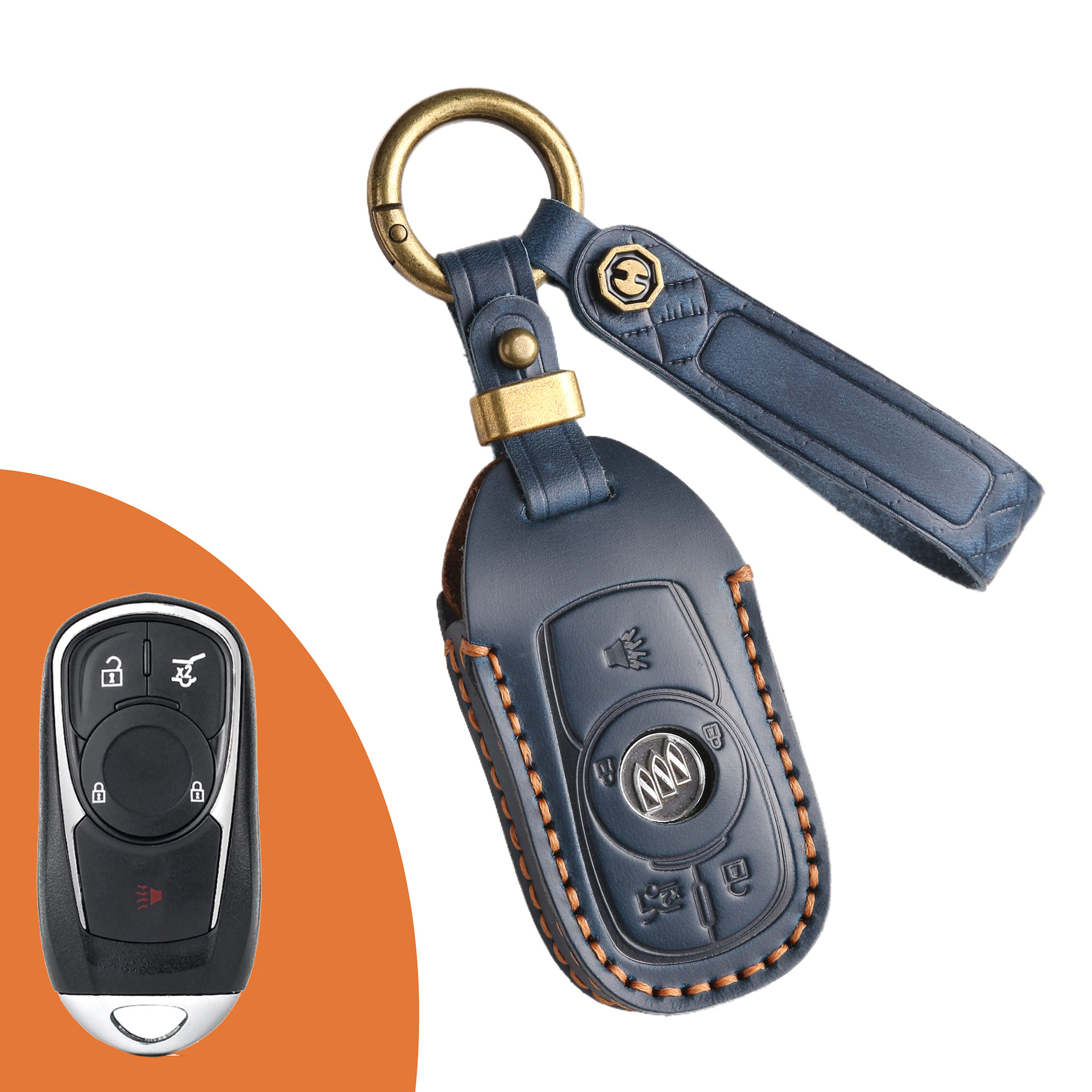 Key Fob Cover For Buick,Crazy Horse Leather