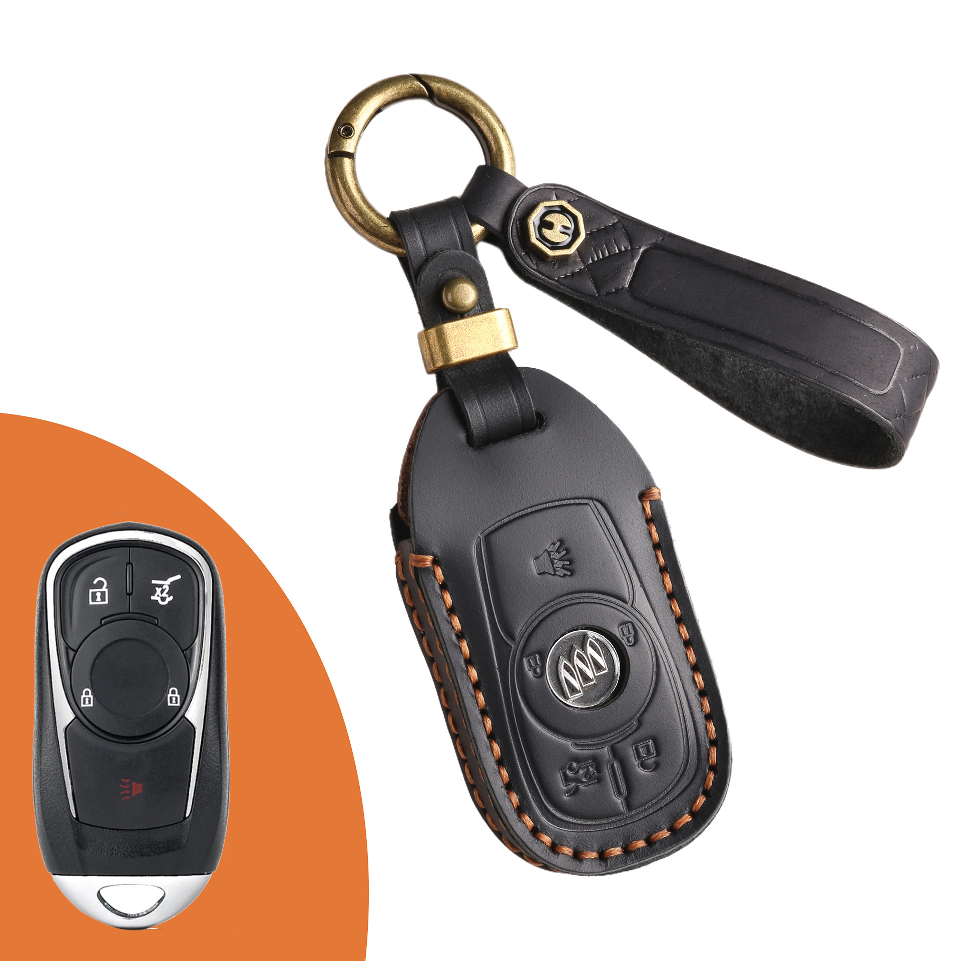 Key Fob Cover For Buick,Crazy Horse Leather