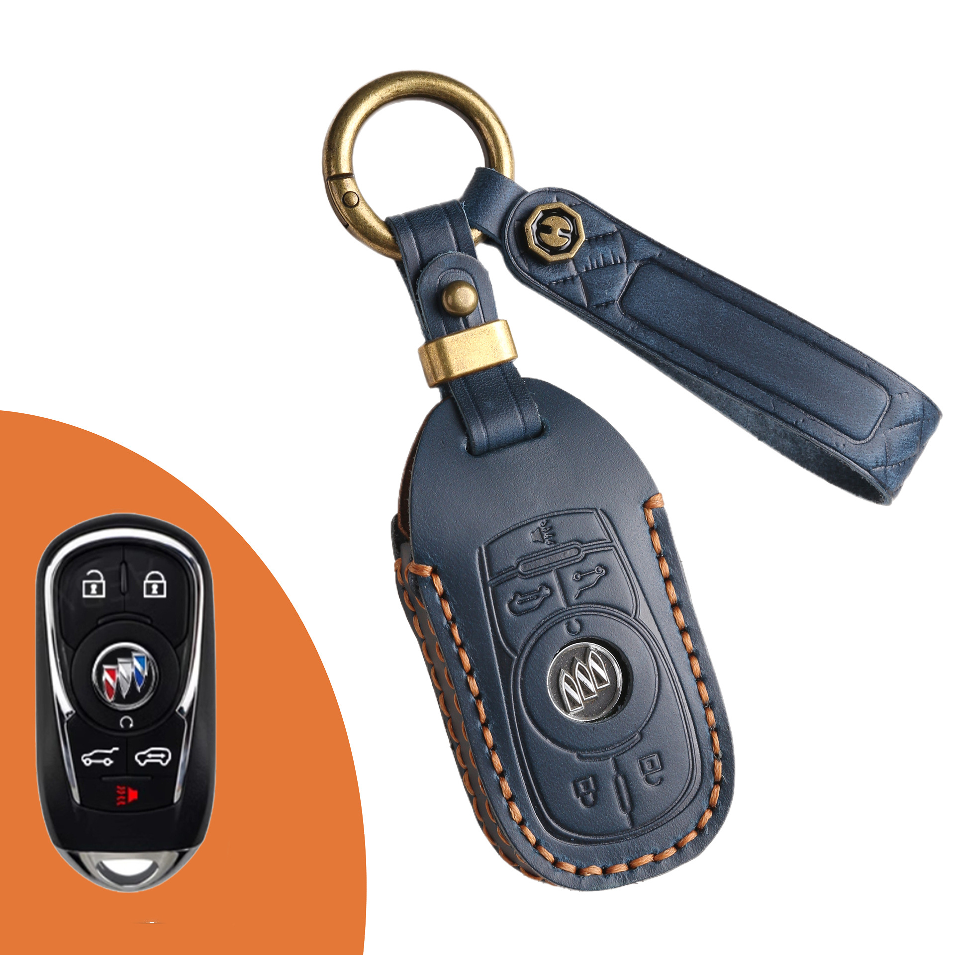 Key Fob Cover For Buick,Crazy Horse Leather