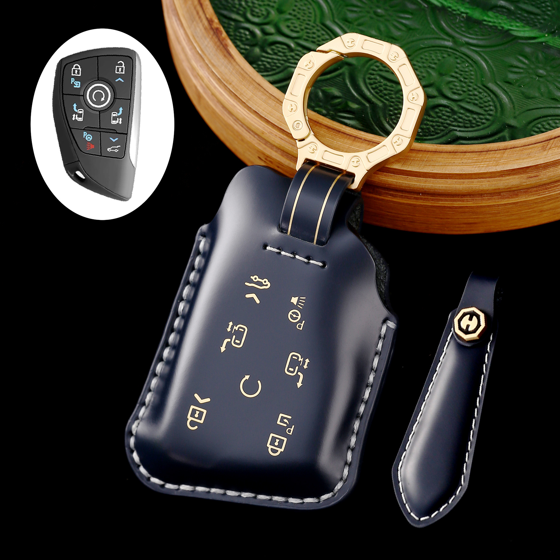 Key Fob Cover For Buick Encore,Cordovan Leather