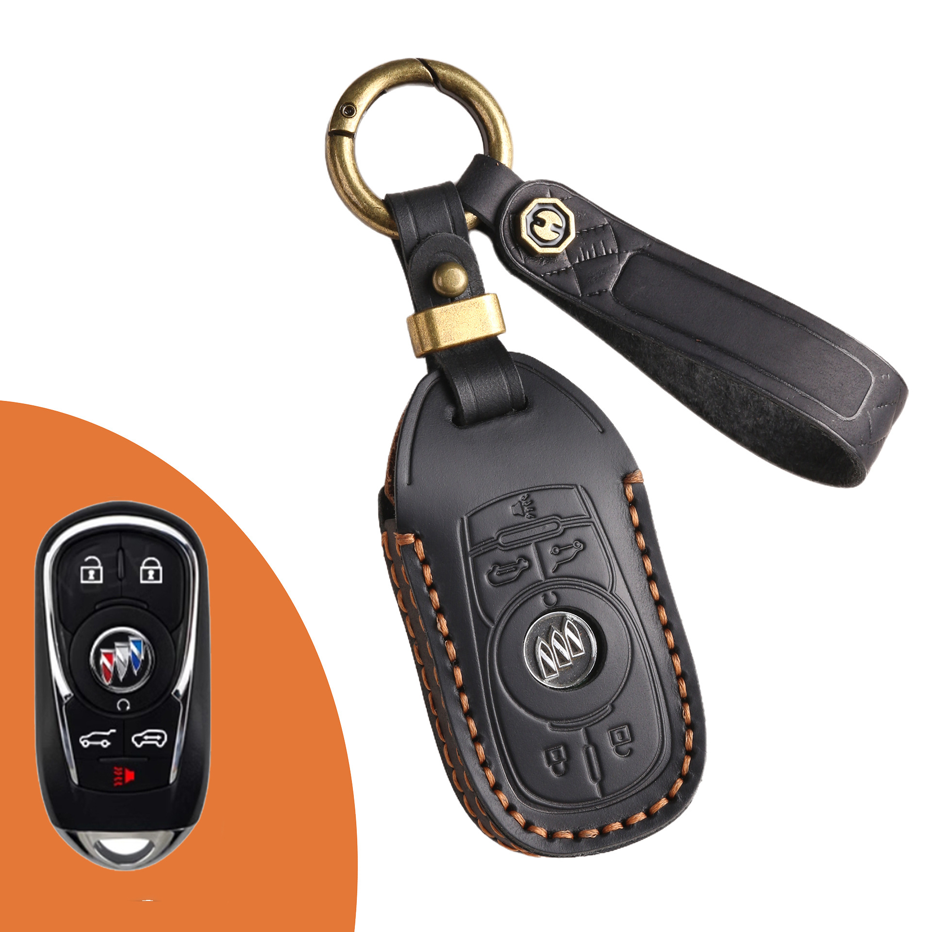 Key Fob Cover For Buick,Crazy Horse Leather