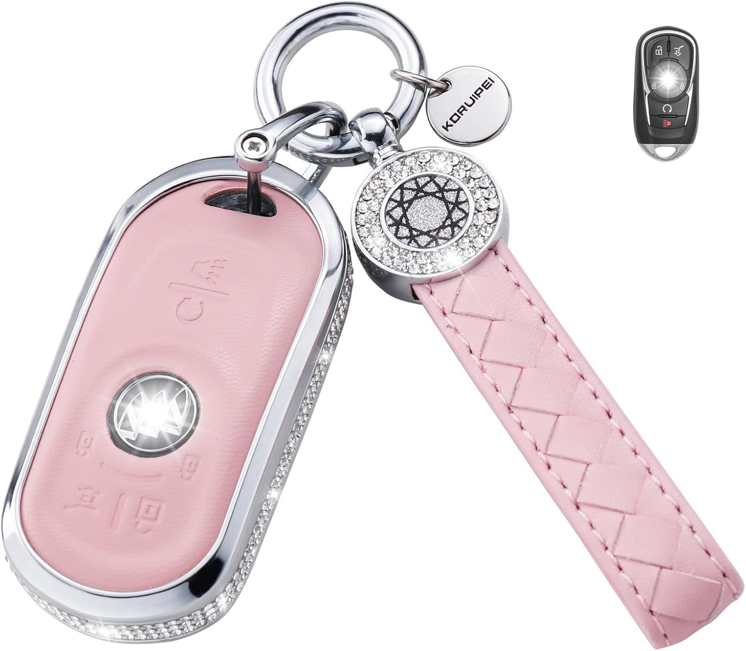 Key Fob Cover For Buick Metal-Diamond, Pink
