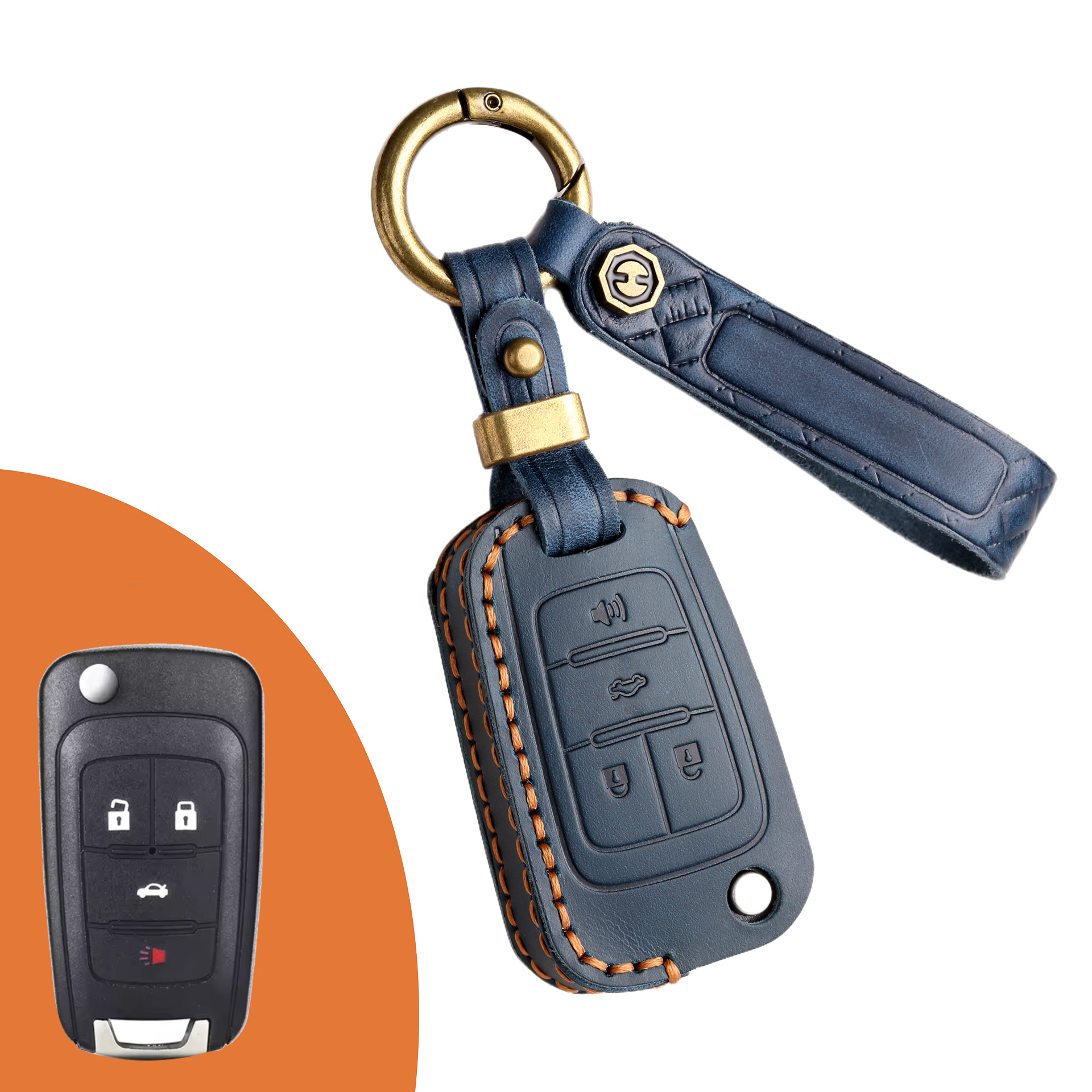 Key Fob Cover For Chevy,Crazy Horse Leather