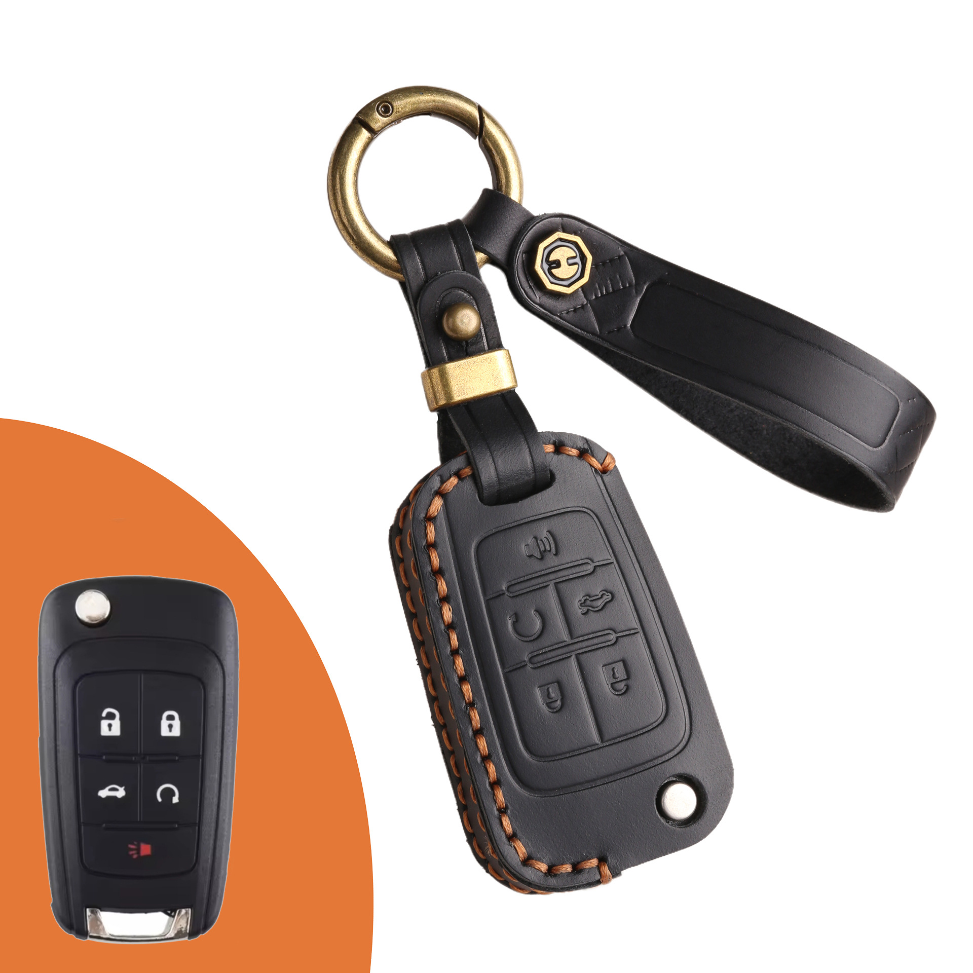 Key Fob Cover For Chevy,Crazy Horse Leather