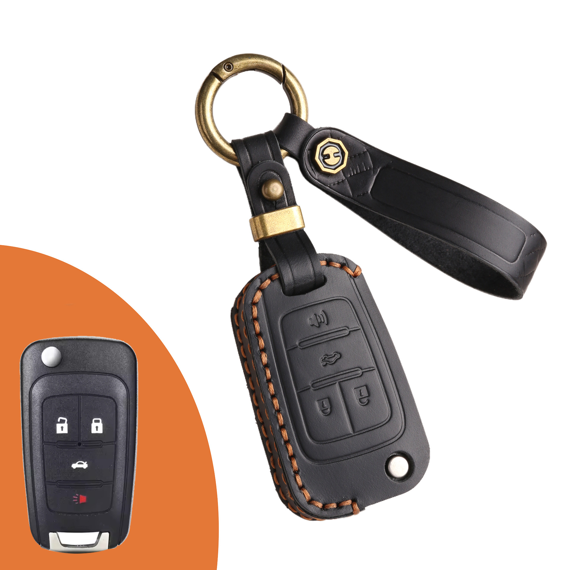 Key Fob Cover For Chevy,Crazy Horse Leather