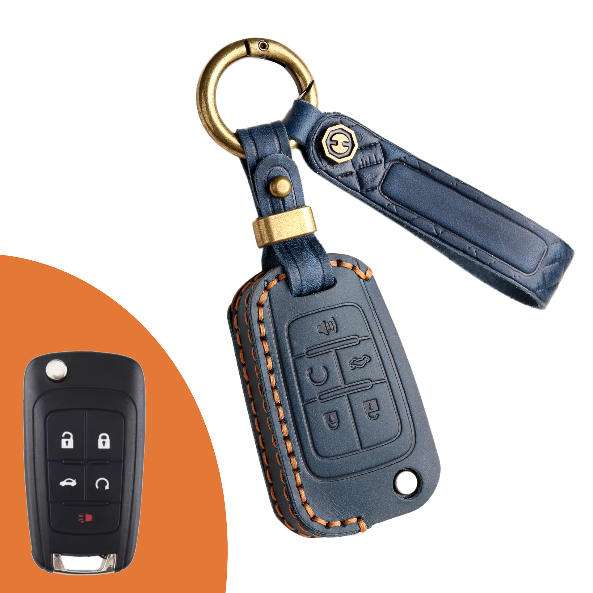 Key Fob Cover For Chevy,Crazy Horse Leather
