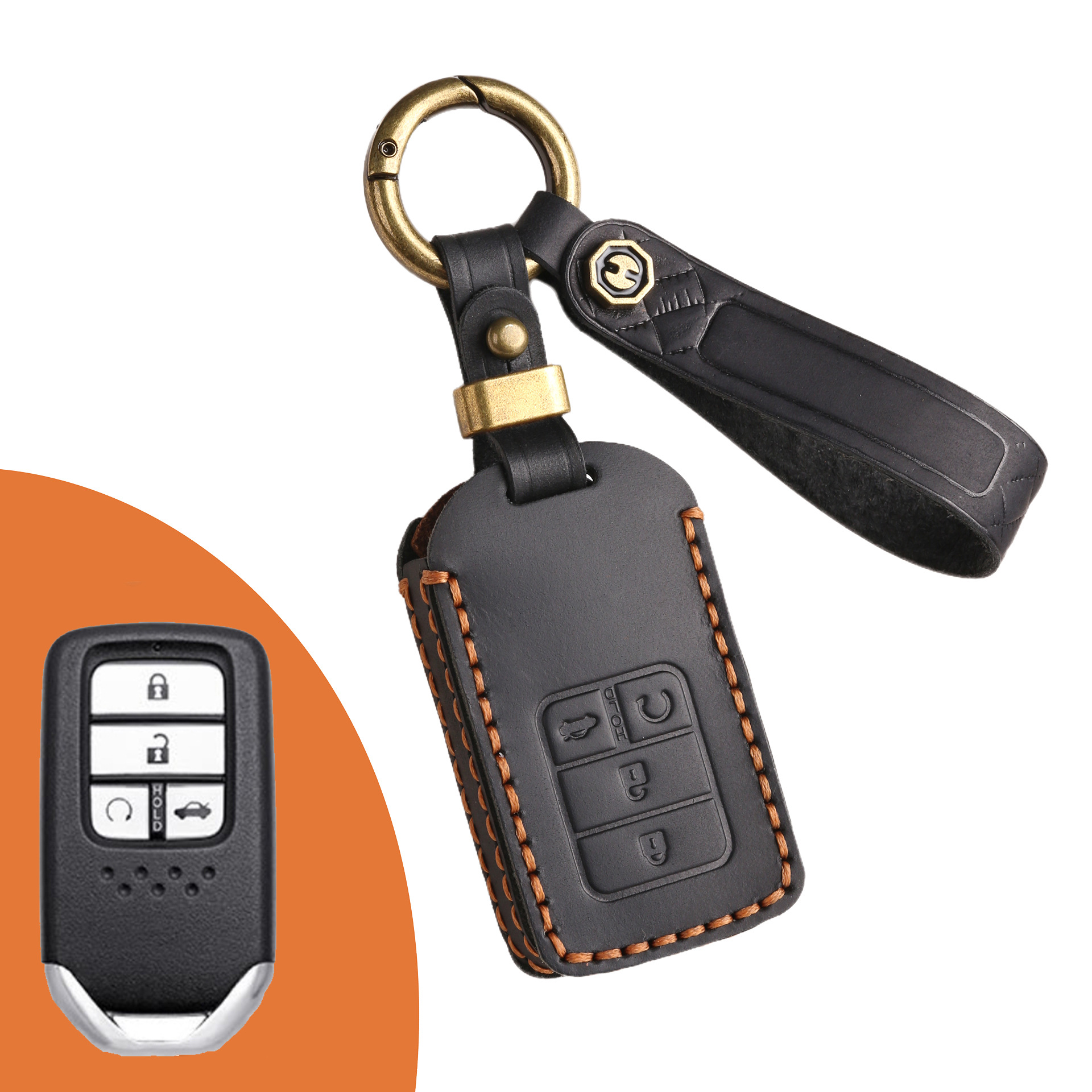 Key Fob Cover For Honda,Crazy Horse Leather