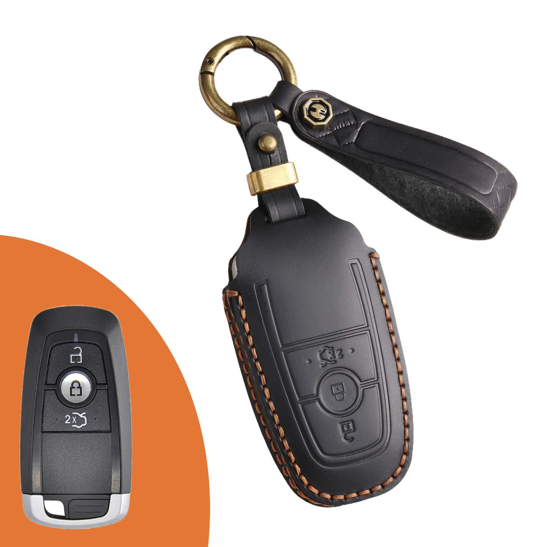 Key Fob Cover For Ford,Crazy Horse Leather
