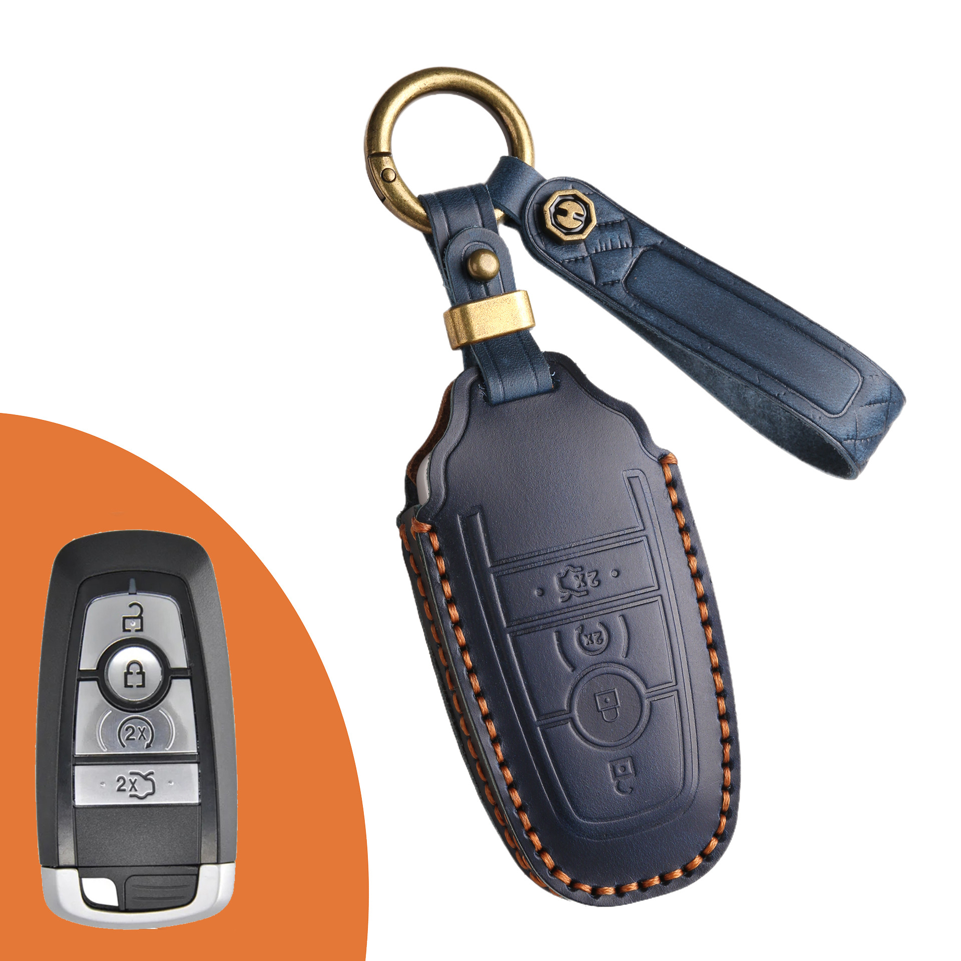 Key Fob Cover For Ford,Crazy Horse Leather