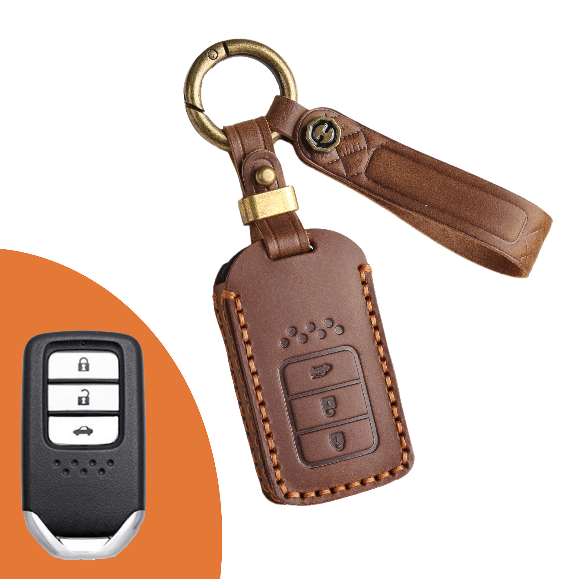Key Fob Cover For Honda,Crazy Horse Leather