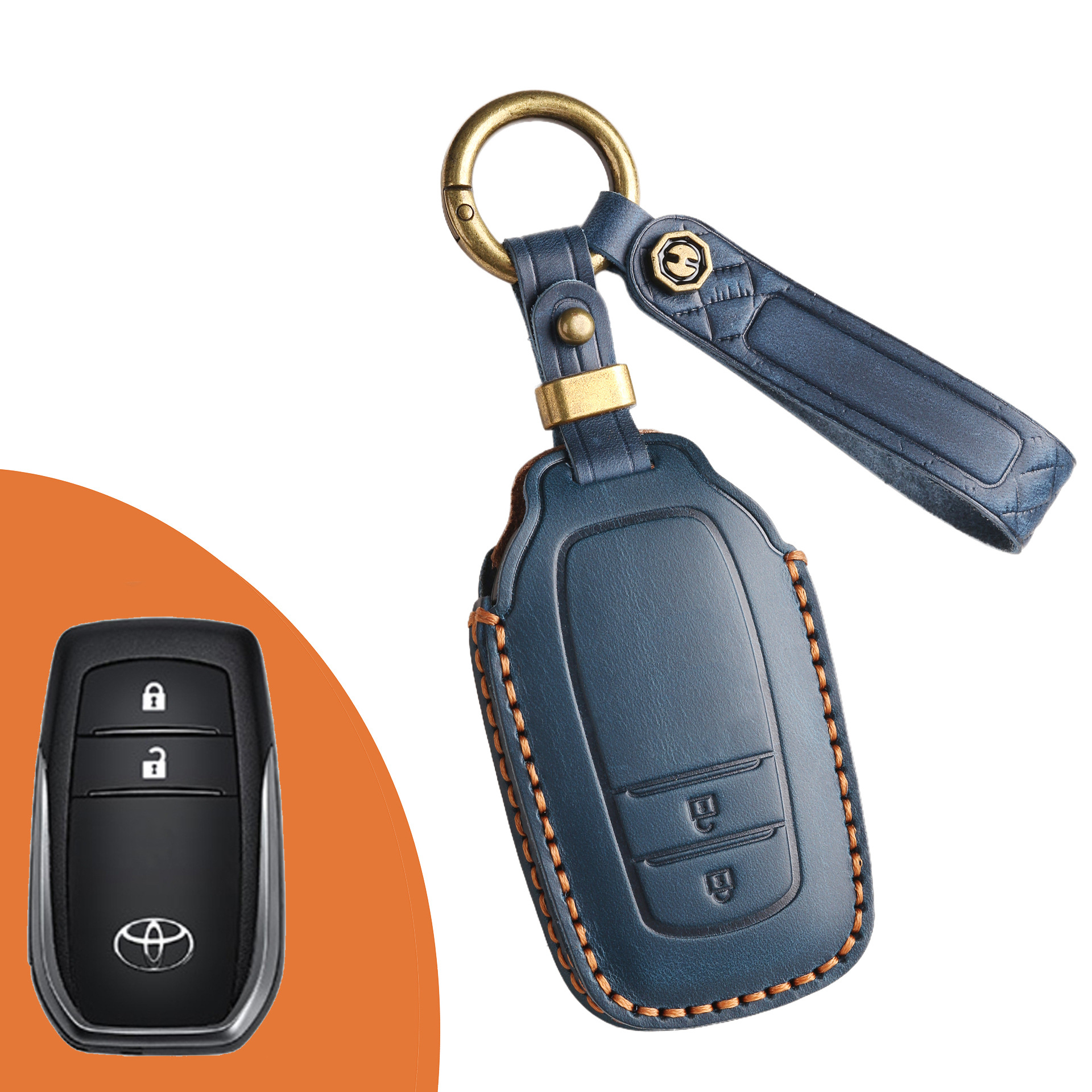 Key Fob Cover For TOYOTA ,Crazy Horse Leather