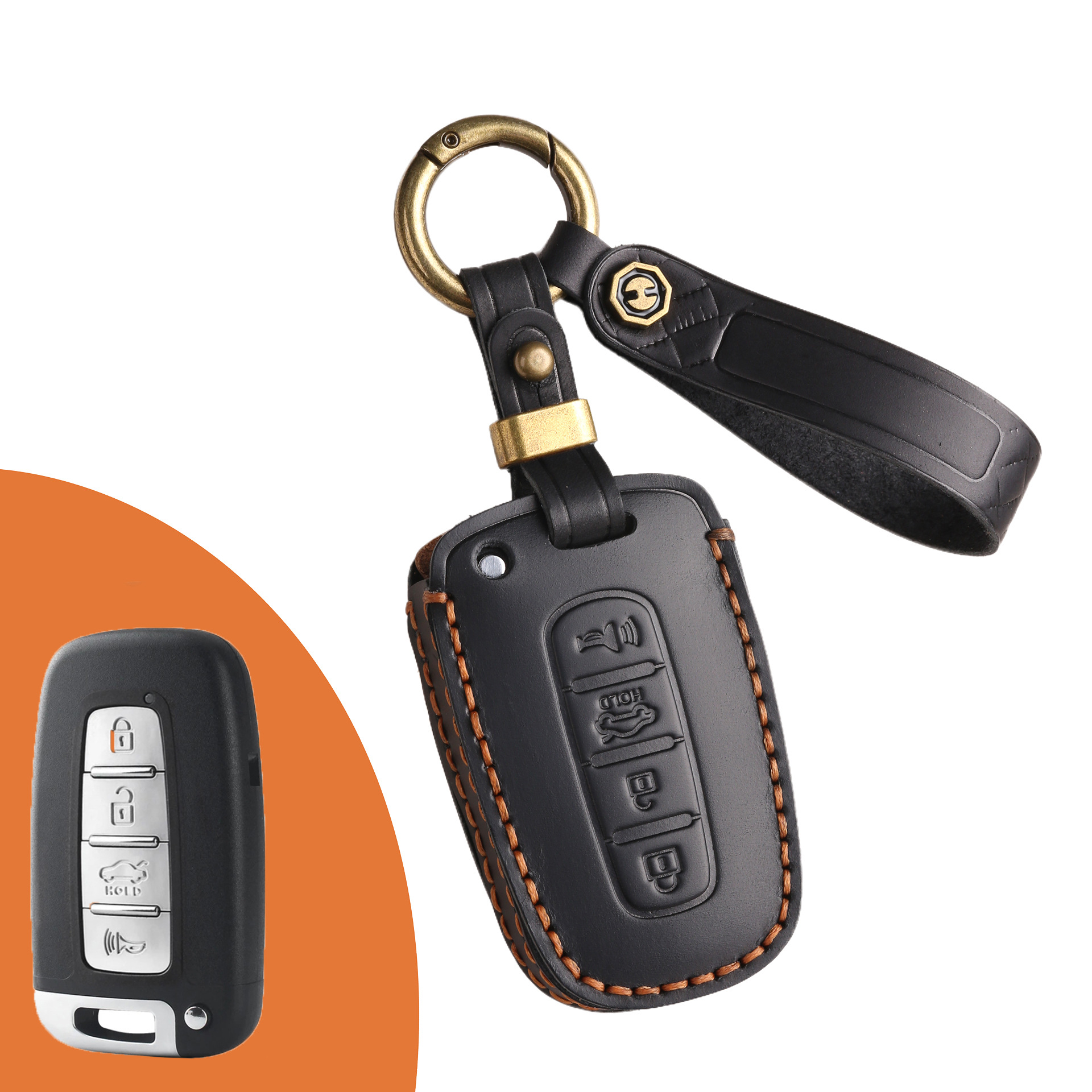 Key Fob Cover For Hyundai,Crazy Horse Leather