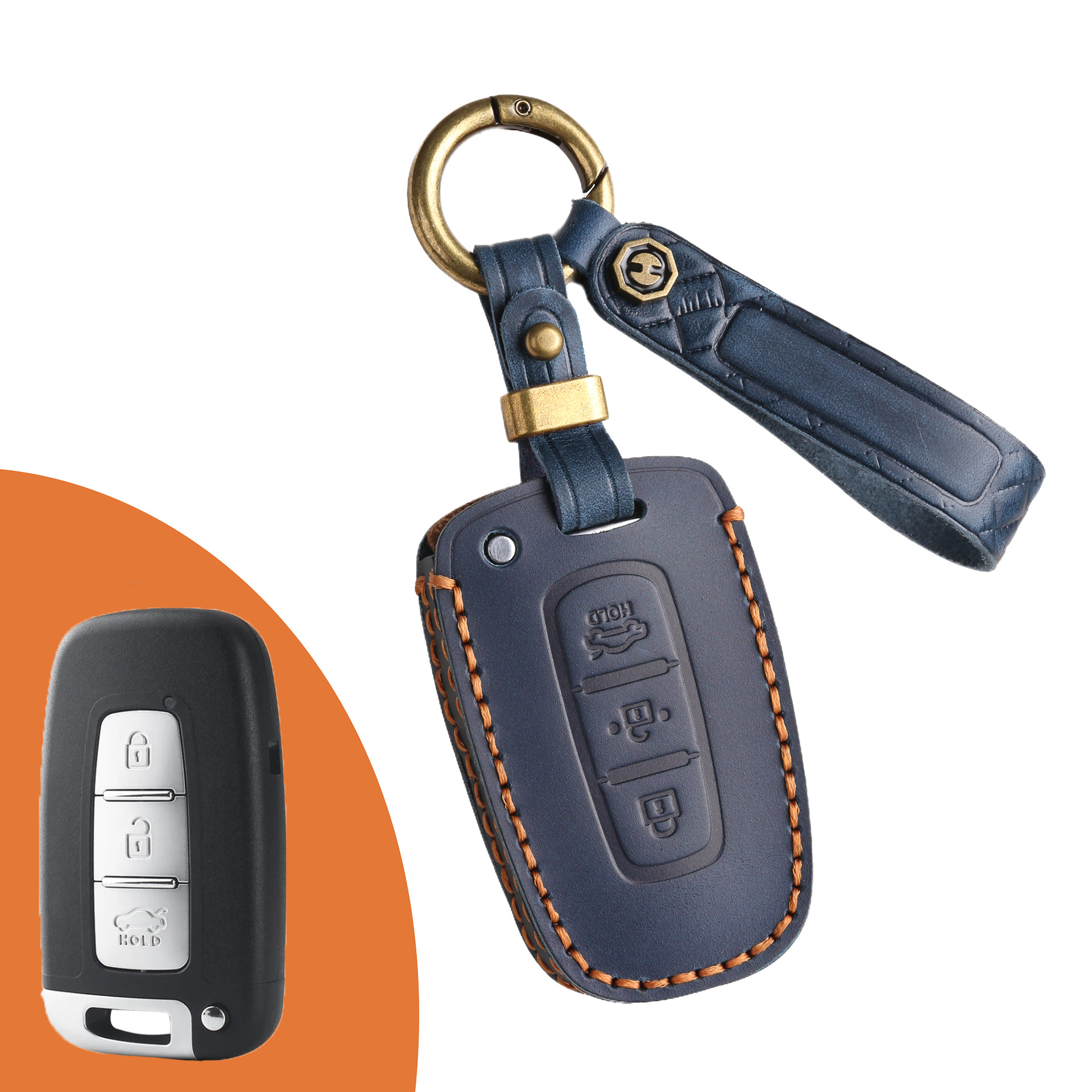 Key Fob Cover For Hyundai,Crazy Horse Leather