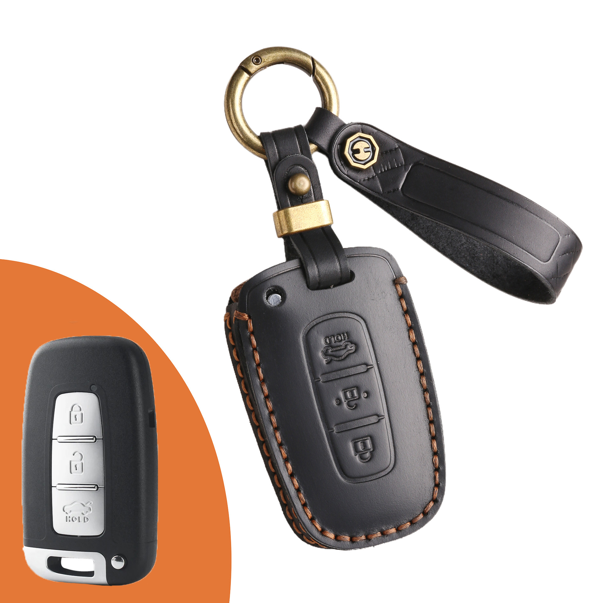 Key Fob Cover For Hyundai,Crazy Horse Leather