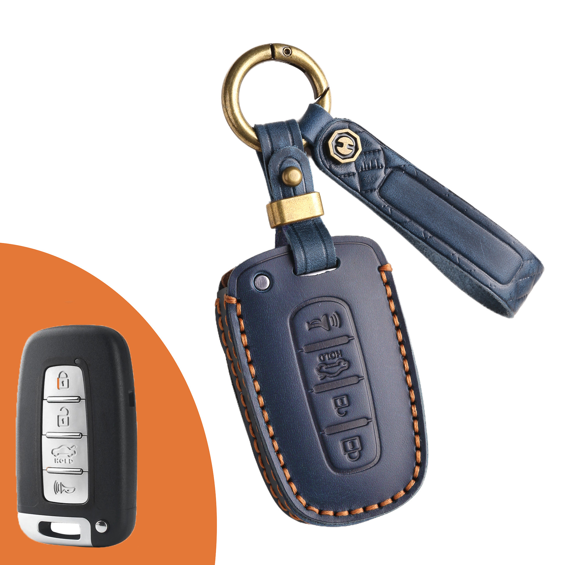 Key Fob Cover For Hyundai,Crazy Horse Leather