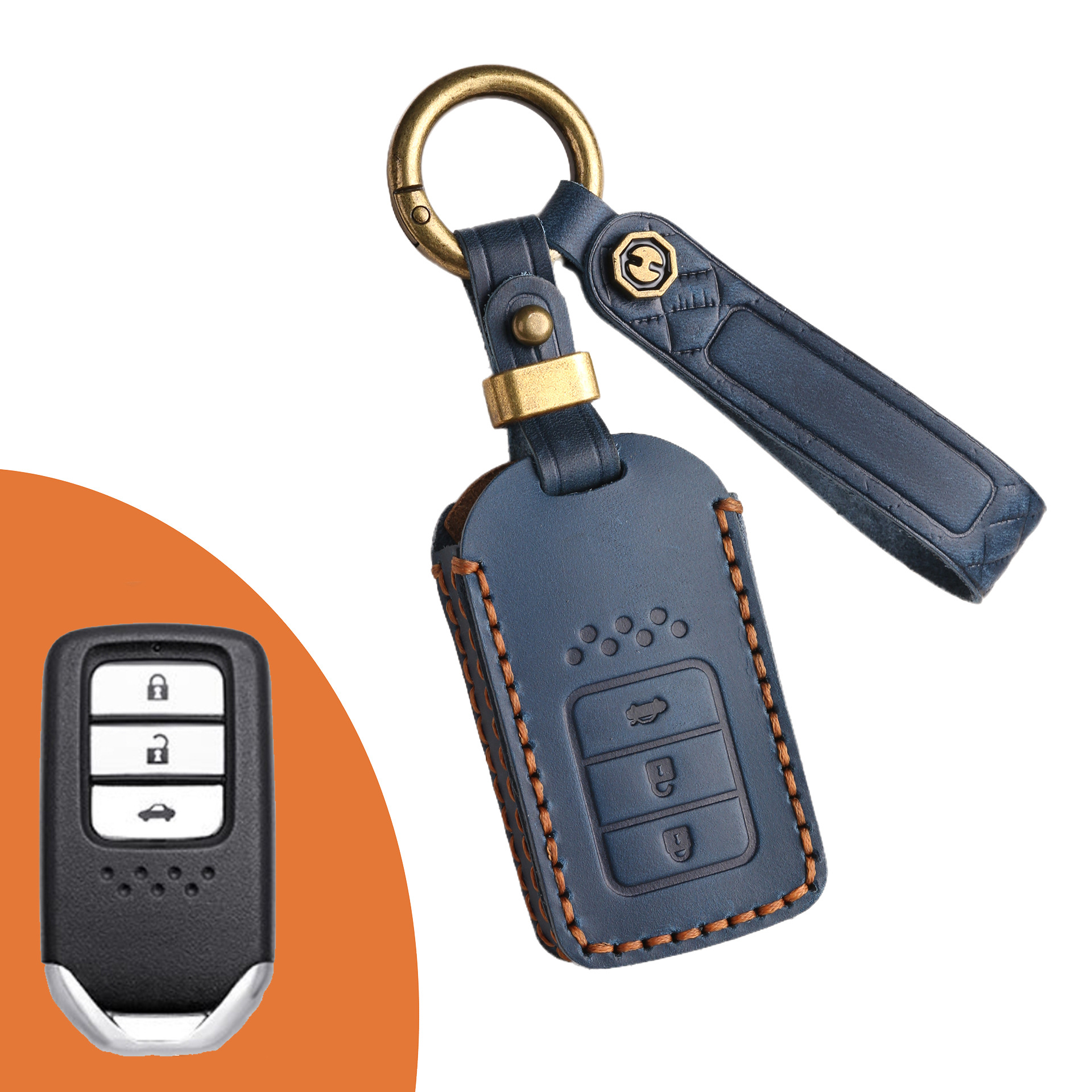 Key Fob Cover For Honda,Crazy Horse Leather