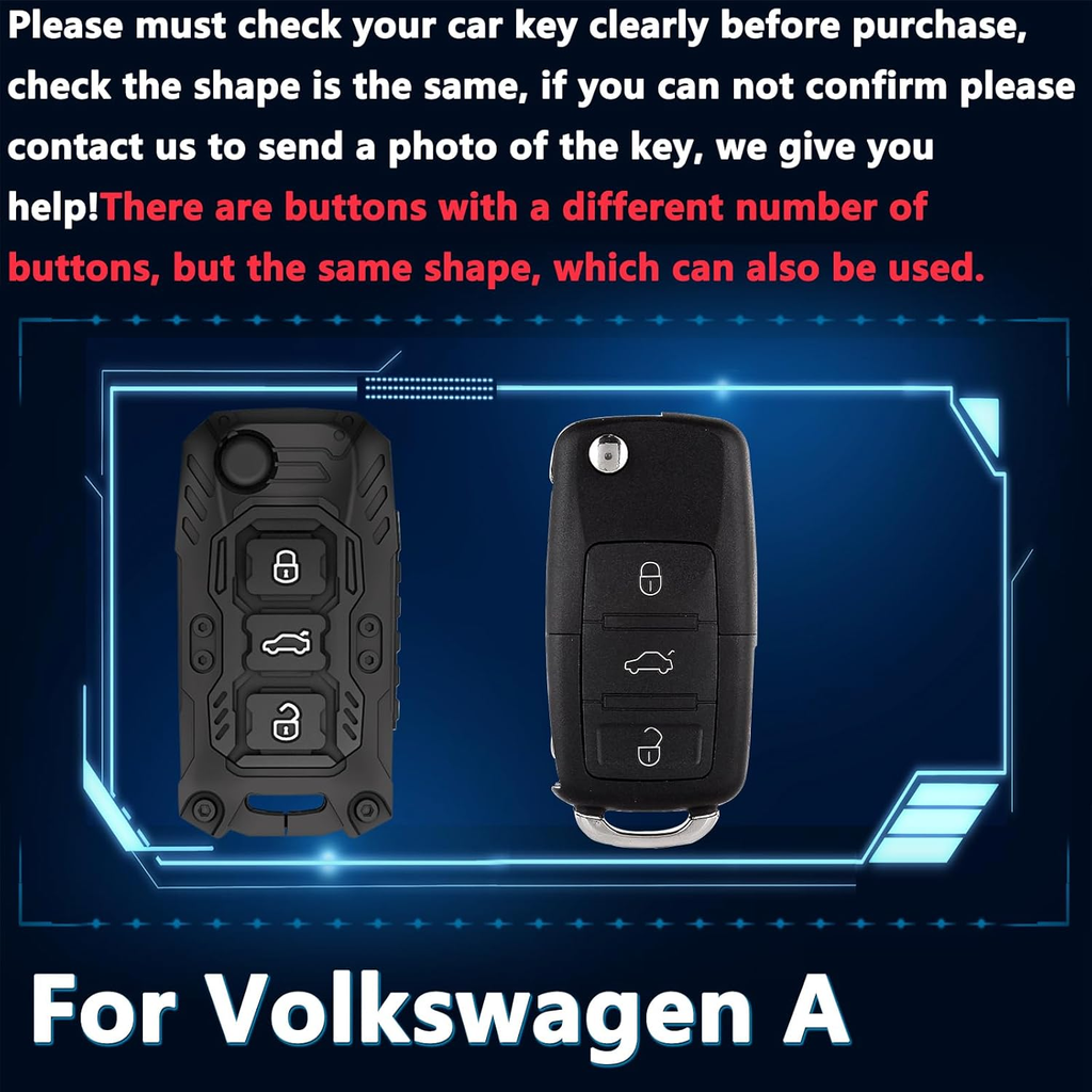 Key Fob Cover For VW,Metal-Mecha