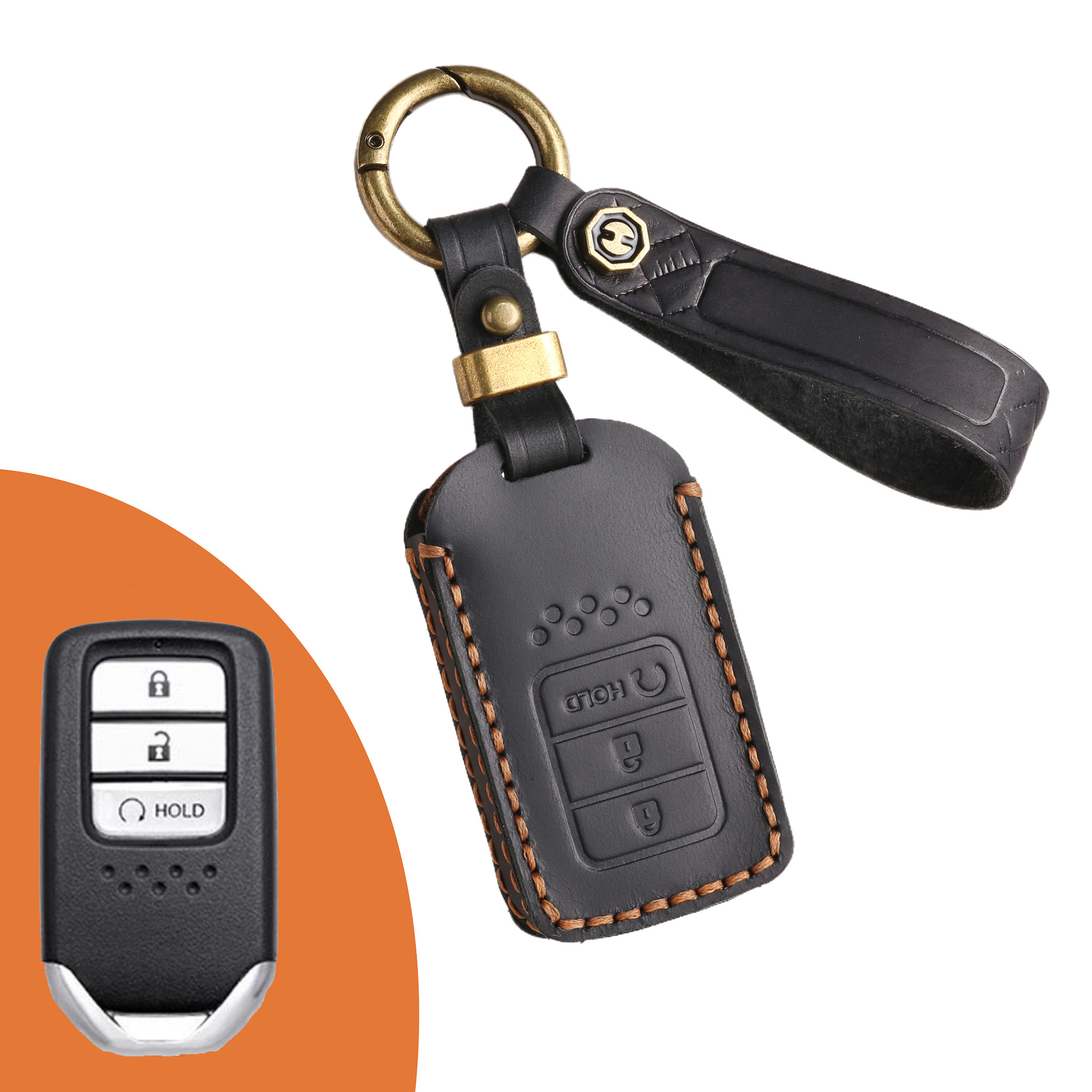 Key Fob Cover For Honda,Crazy Horse Leather