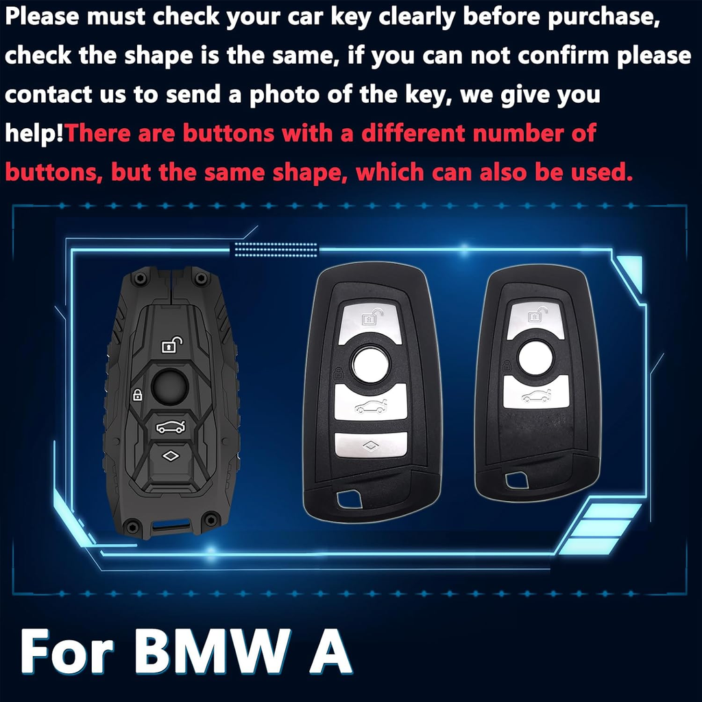 Key Fob Cover For BMW,Metal-Mecha